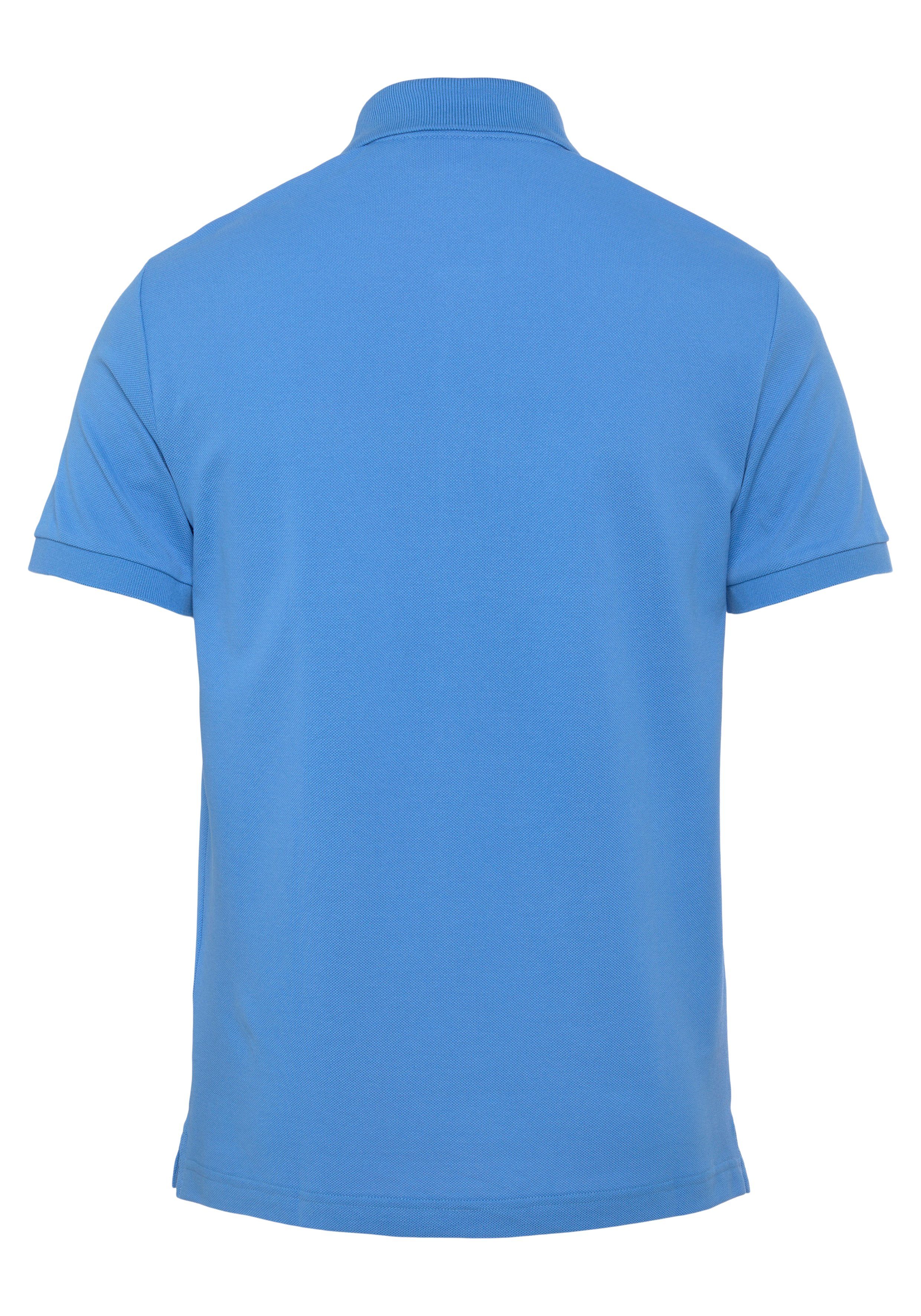 mit blau Poloshirt Logostickerei (1-tlg) Lacoste