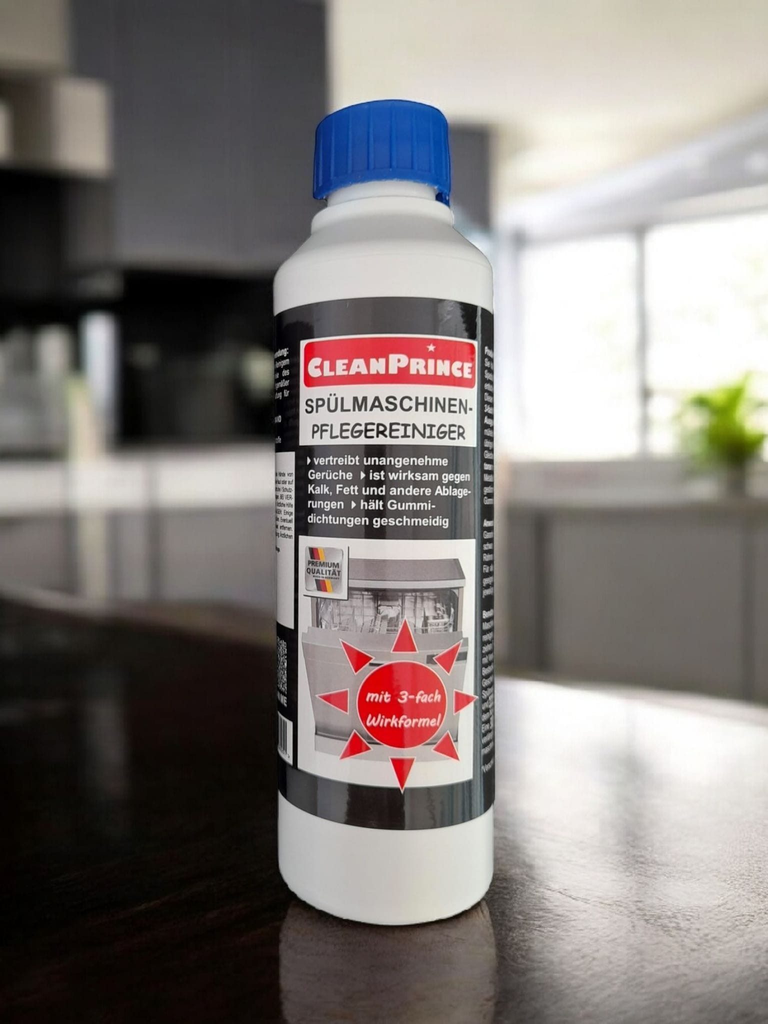 CleanPrince Spülmaschinenreiniger flüssige Pflege für die Spülmaschine Spülmaschinenpflege (pflegt Gummi und Dichtungen)
