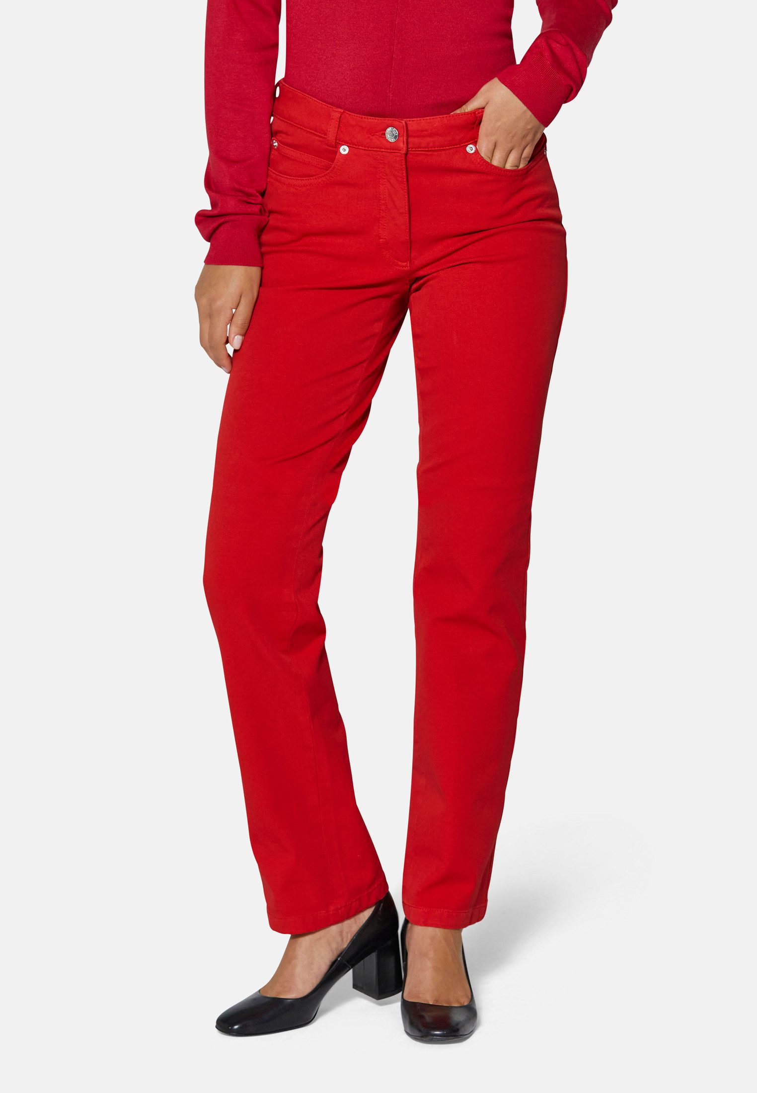 MADELEINE Gerade Jeans M-Jeans in gerader Form mit Logo-Stickerei