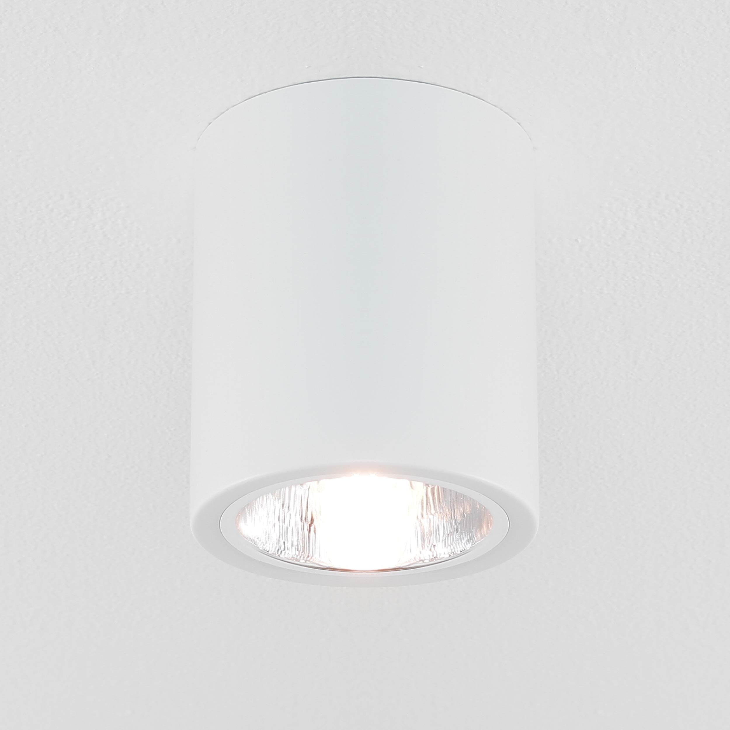 Licht-Erlebnisse Deckenleuchte DOWNLIGHT, ohne Leuchtmittel, Bauhaus Deckenlampe Metall Weiß rund Küche Flur Strahler