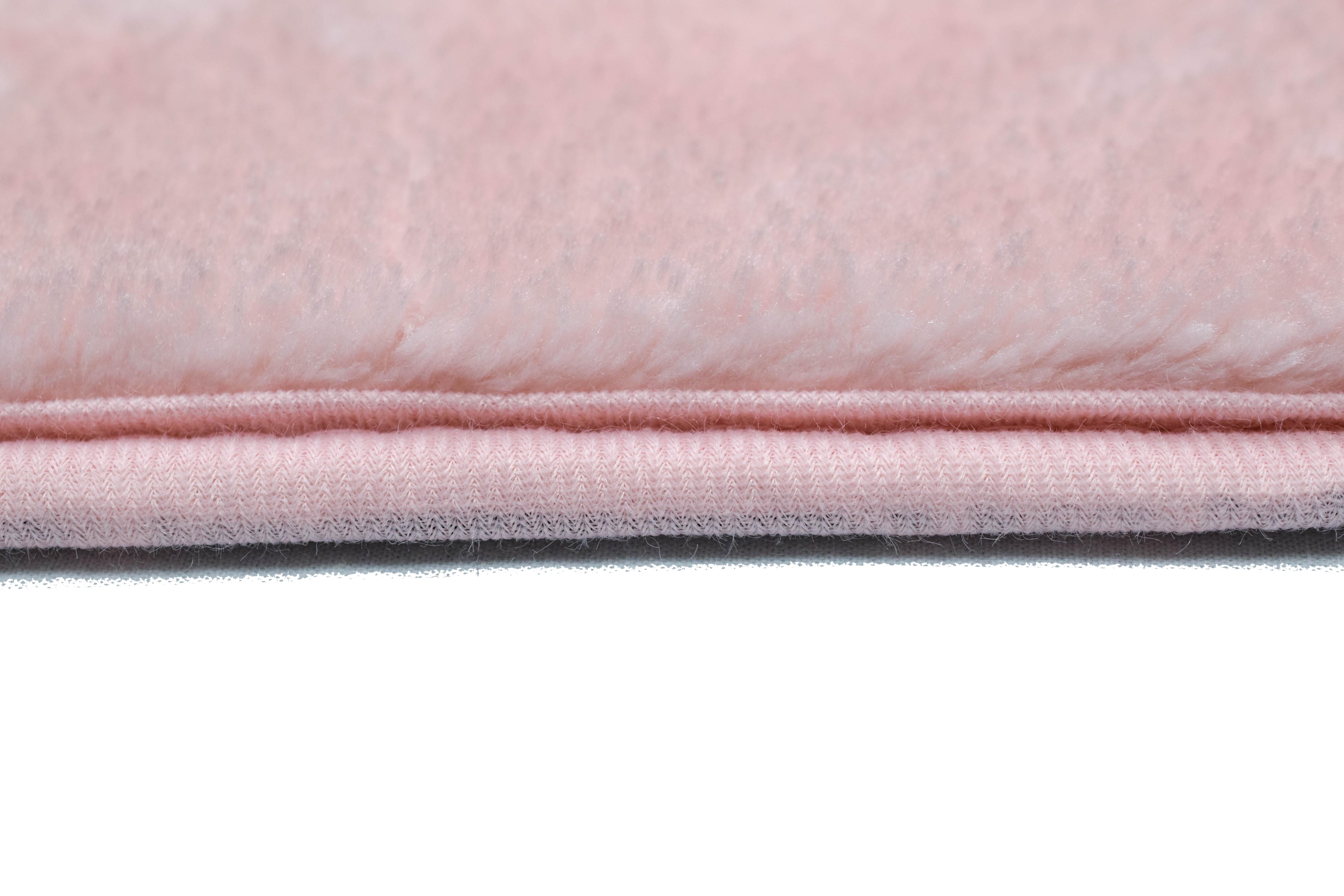 Carpetia Teppich Badematte Badgarnitur Set 2-teilig waschbar rutschfest in rosa, rechteckig, Höhe: 18 mm