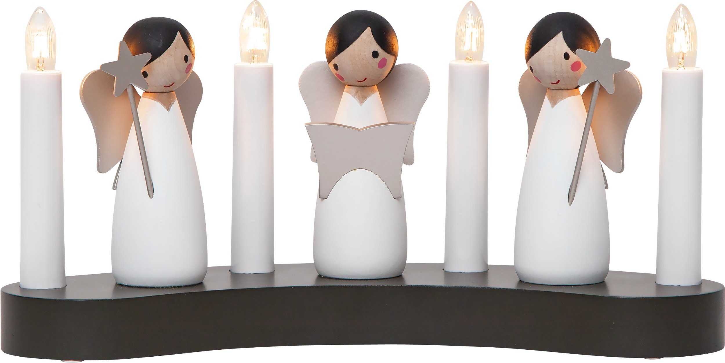 EGLO Dekoobjekt Angel choir, LED Lichterbogen Weihnachten mit Engelfiguren, Schwibbogen mit Kabel