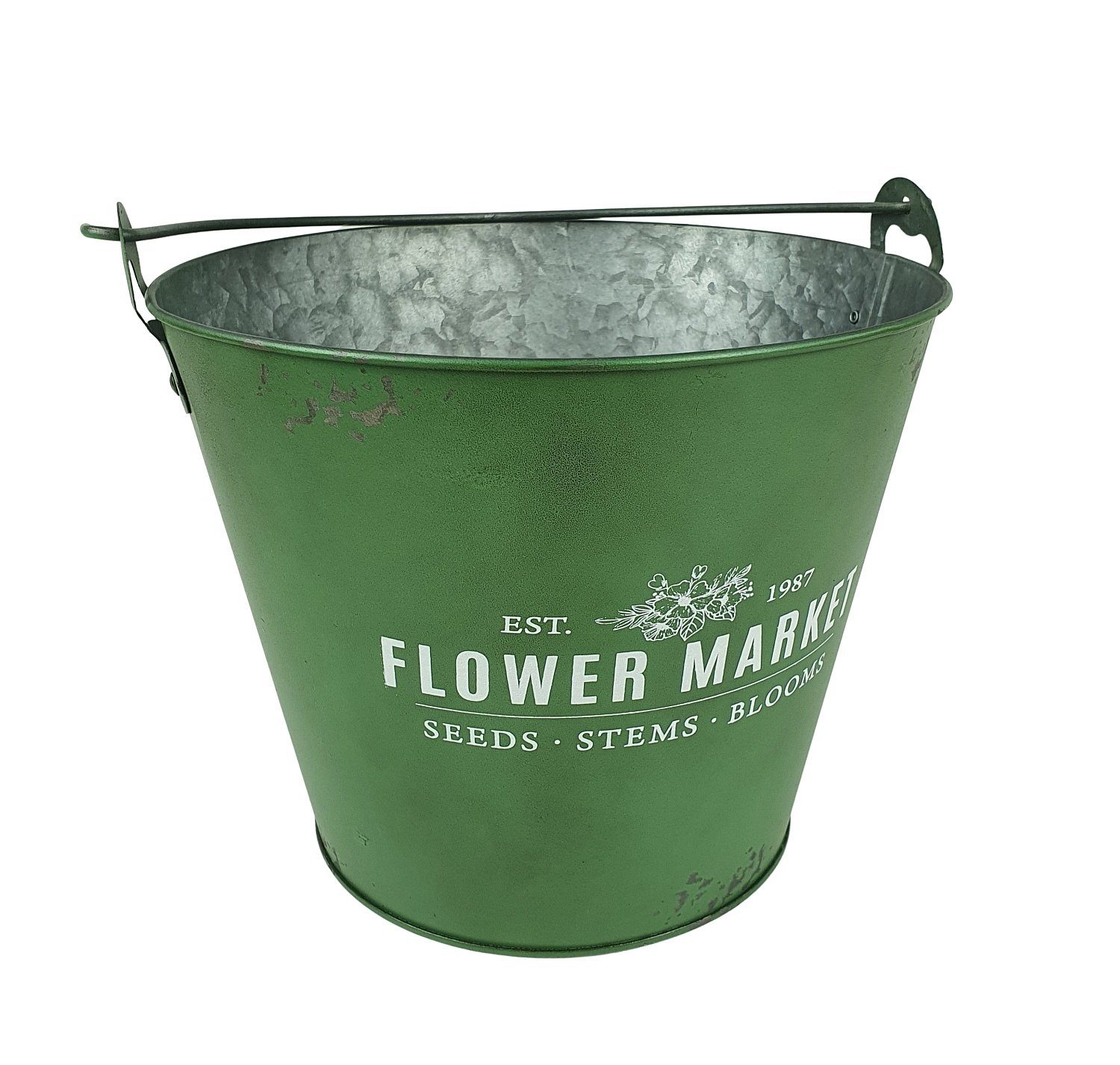 sesua Blumentopf Zinkeimer Deko Shabby Metalleimer günstig online kaufen