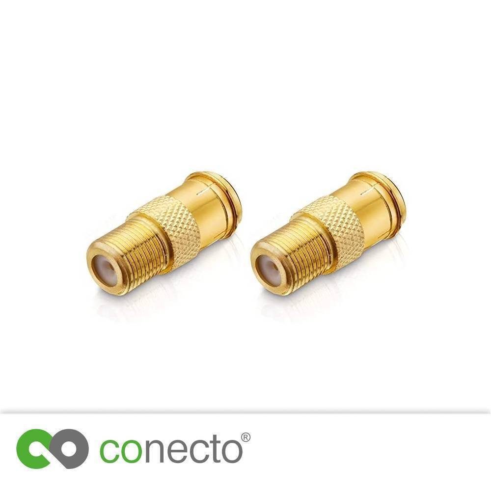 conecto F-Stecker Quick Adapter F-Buchse, SAT-Kabel conecto F-Kupplung, F-Verbinder, auf