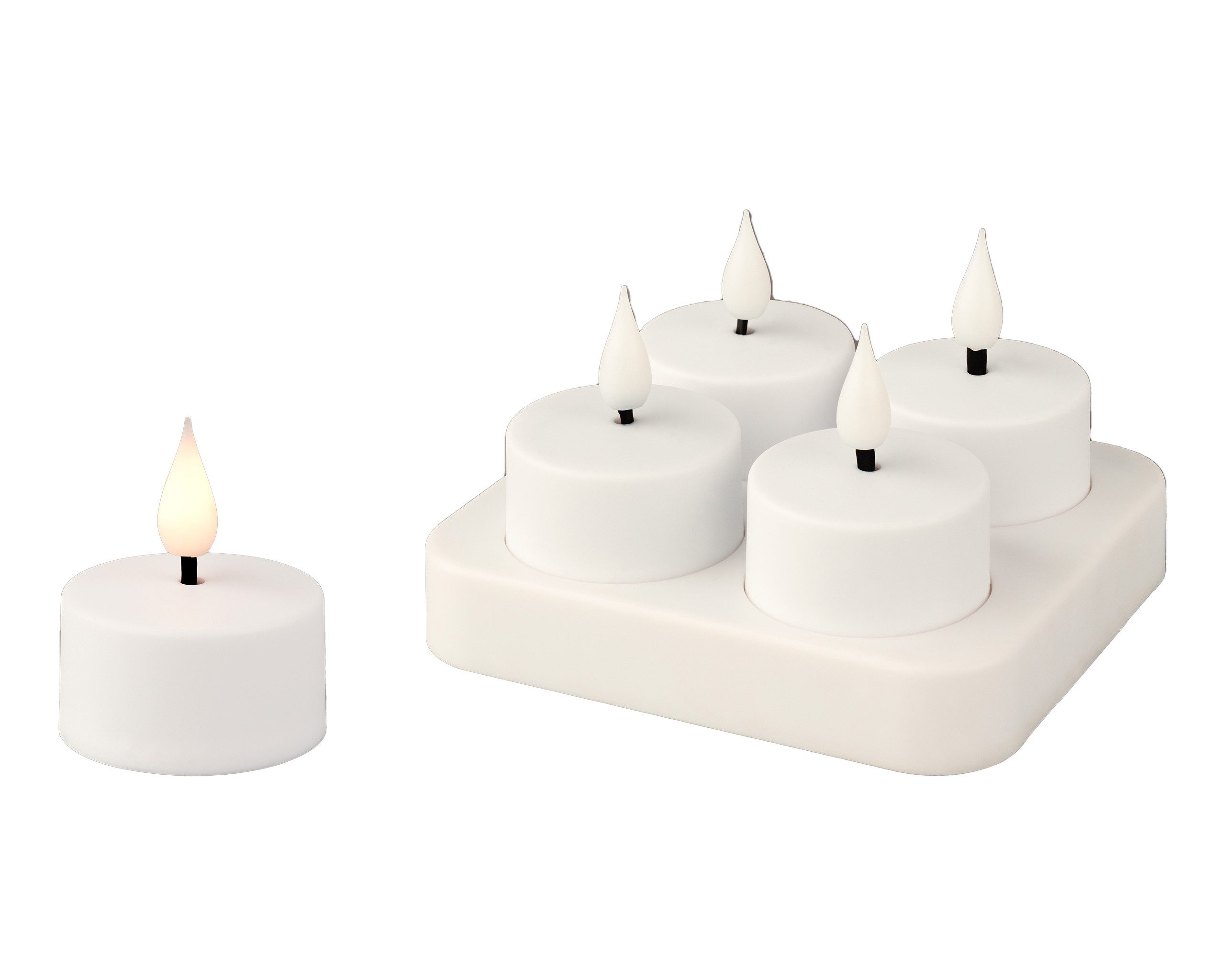 Lumineo LED-Kerze, LED Teelichter 4cm Kunststoff günstig online kaufen