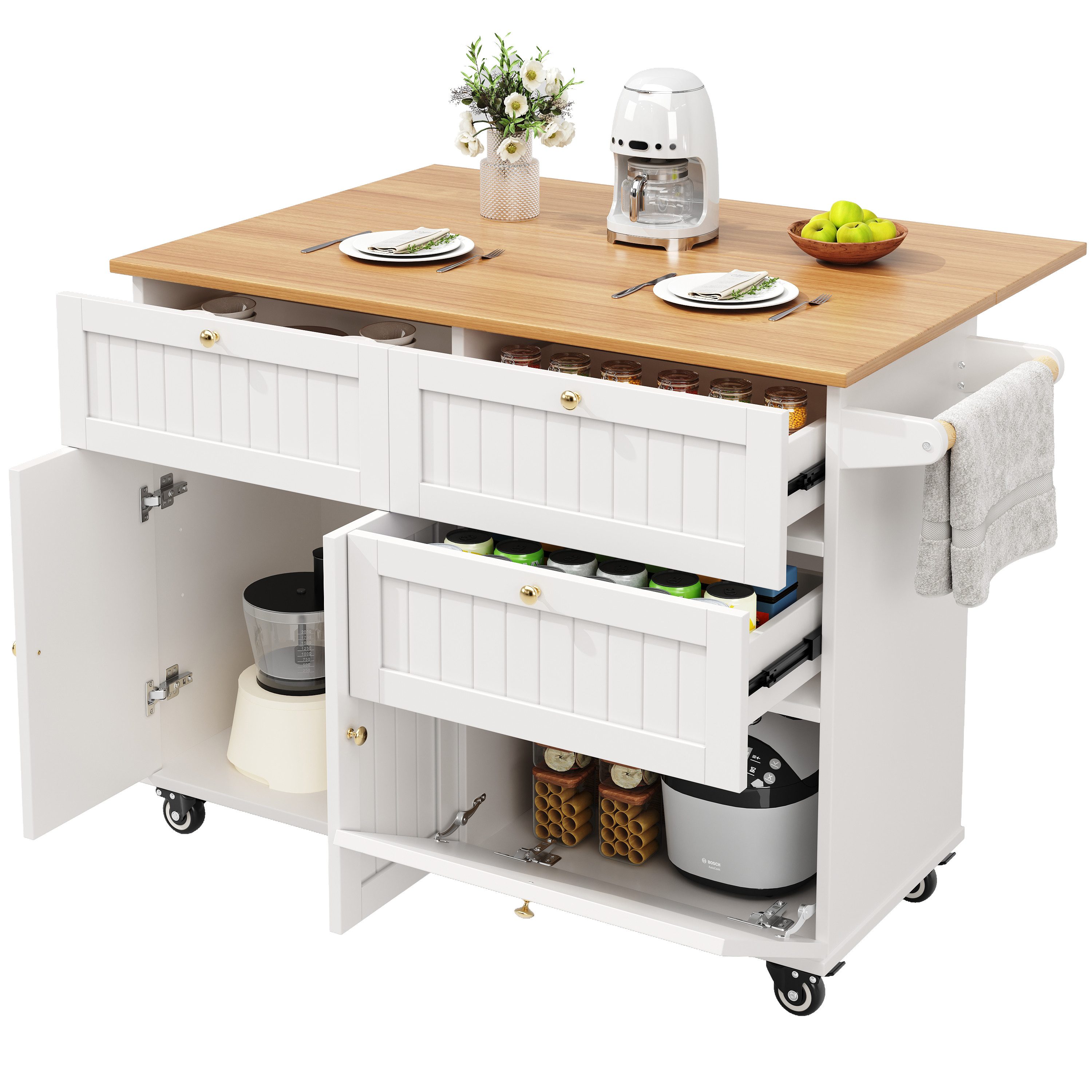 MODFU Küchenwagen Kücheninsel,Küchenschrank,buffetschrank, (Moderne Multifu günstig online kaufen
