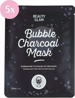 BEAUTY GLAM Gesichtsmasken-Set Bubble Charchoal Mask Set, 5-tlg.
