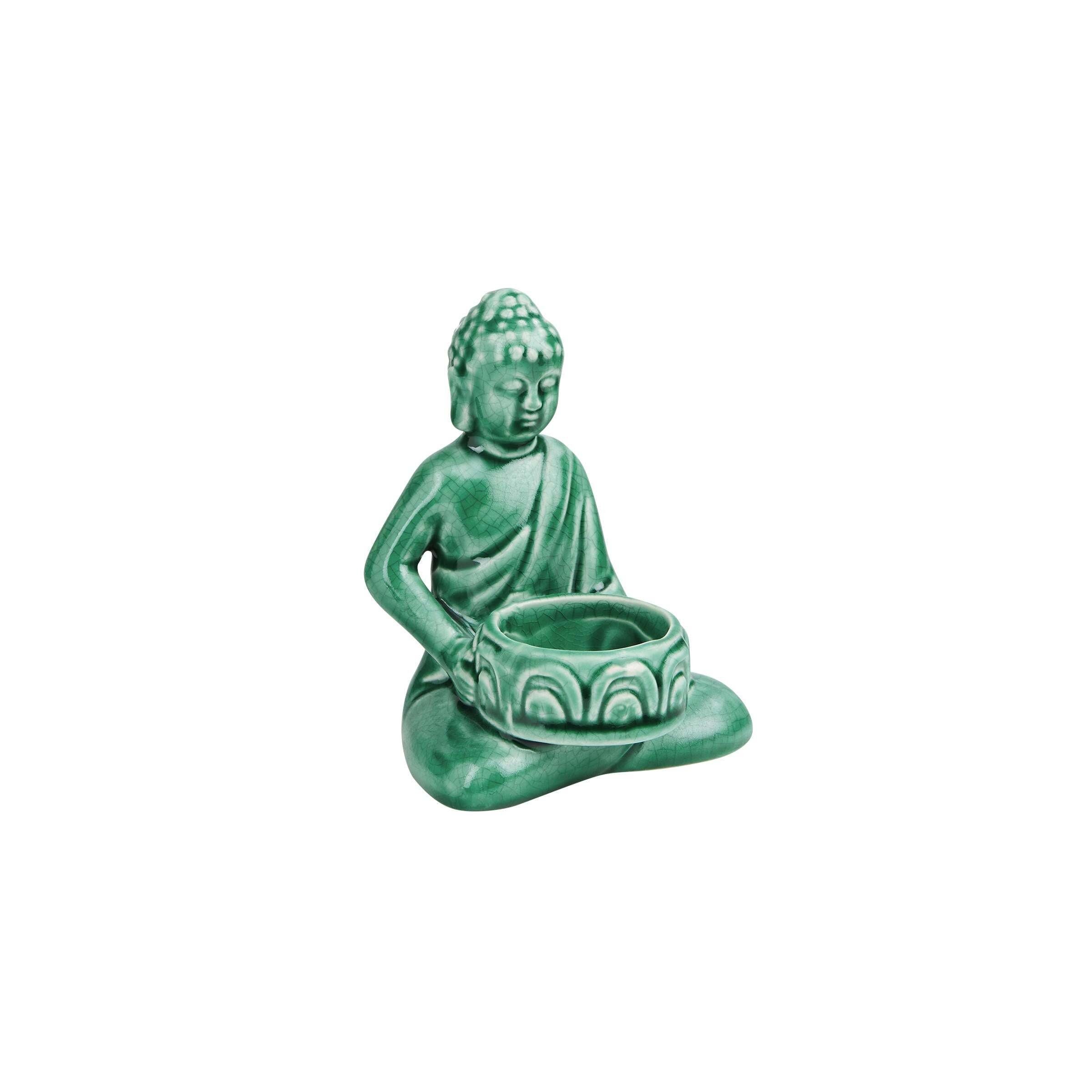 Statue Teelichthalter Höhe für Buddhafigur BUTLERS 12cm BUDDHA