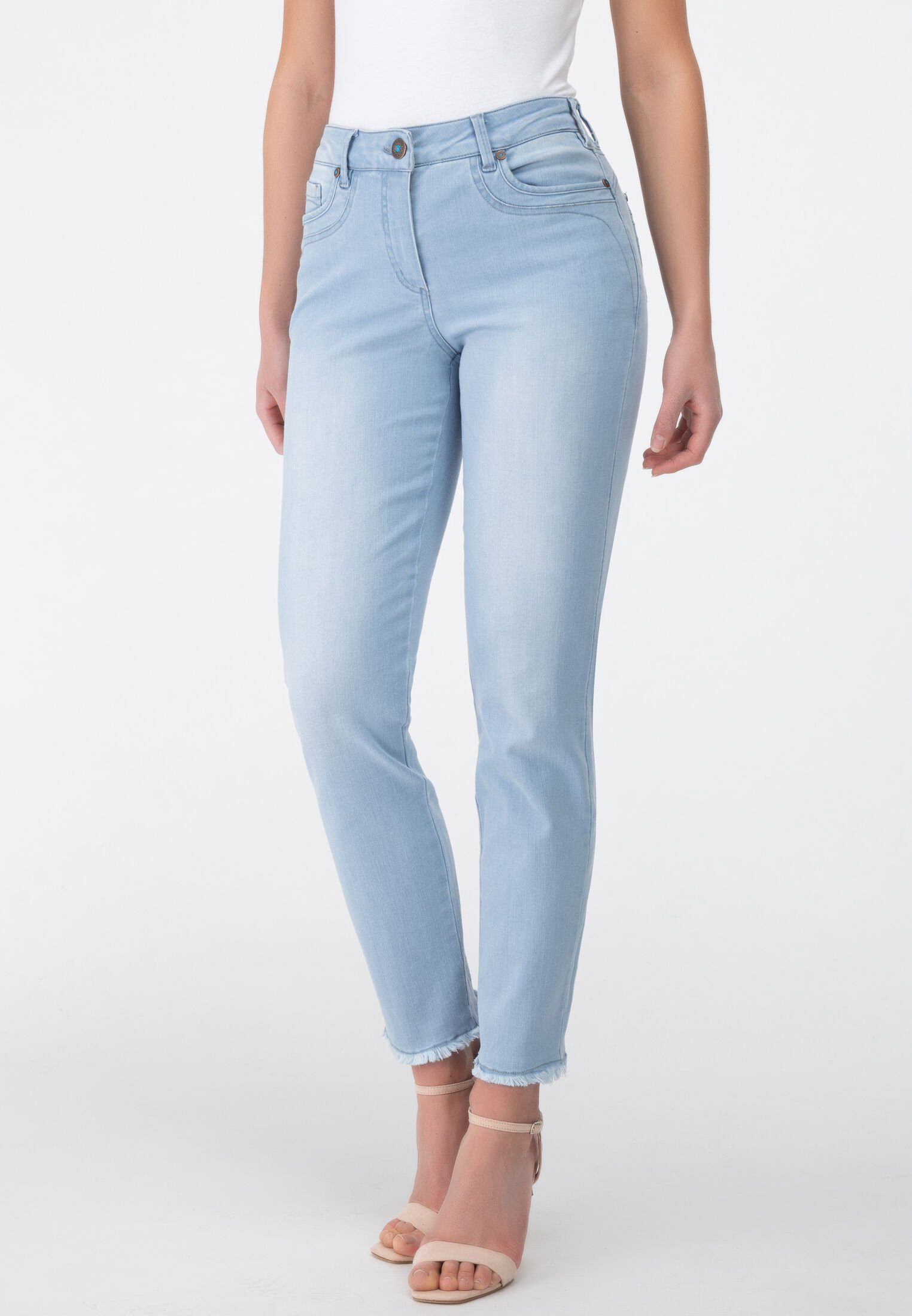Jeans Relax-fit-Jeans Stickerei Pants mit Recover