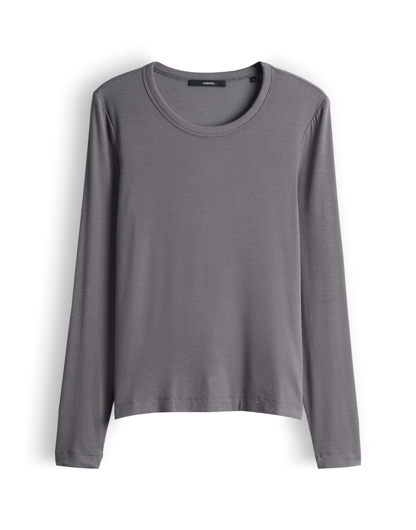 Longsleeve KORELL Slim mit feiner Rippstruktur