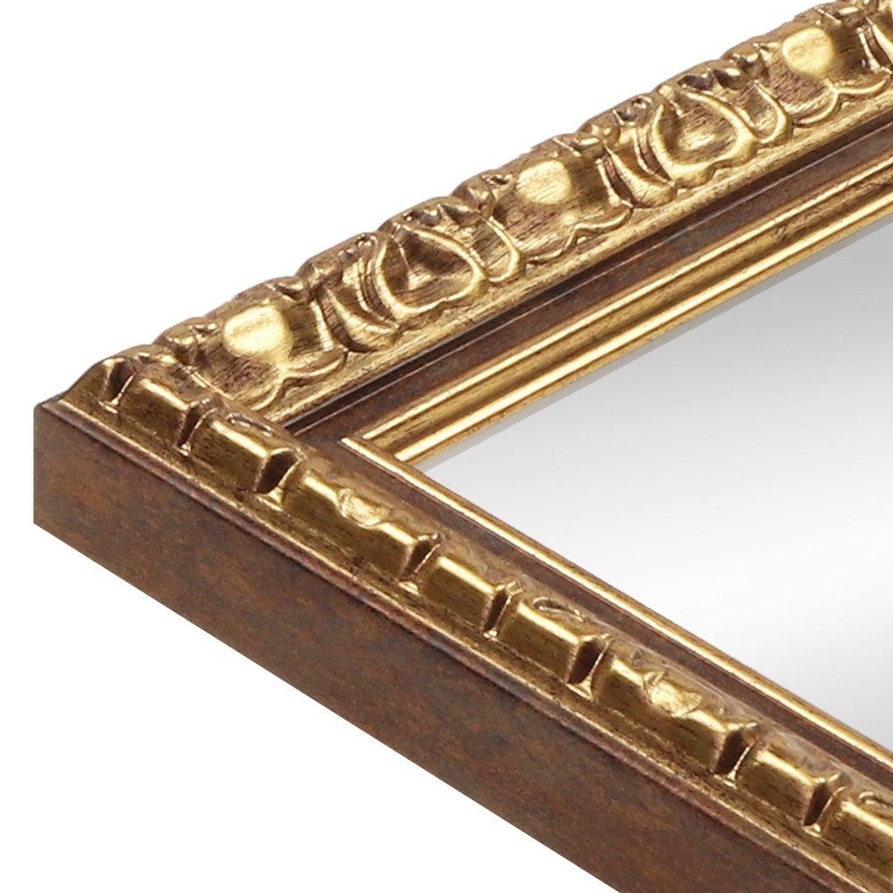 WANDStyle Wandspiegel H215, Gold, aus Kunststoff im antiken Stil