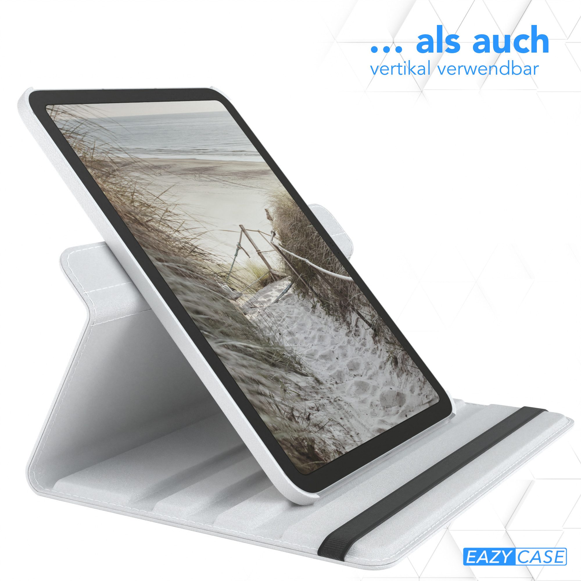 EAZY CASE Tablet-Hülle Rotation Case für Apple iPad 2025 (11. Gen) 11 Zoll, Tablet Schutzhülle kratzfest stoßfest drehbar 360 Grad Weiß – Bild 5 von 5