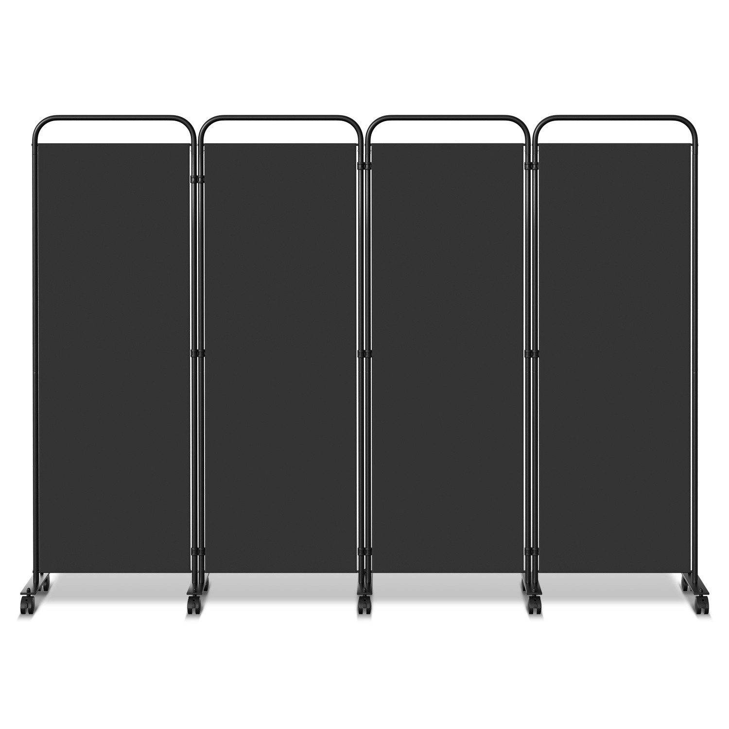 Clanmacy Paravent Trennwand auf Rollen Sichtschutz Raumteiler Klappbar Outdoor Garten