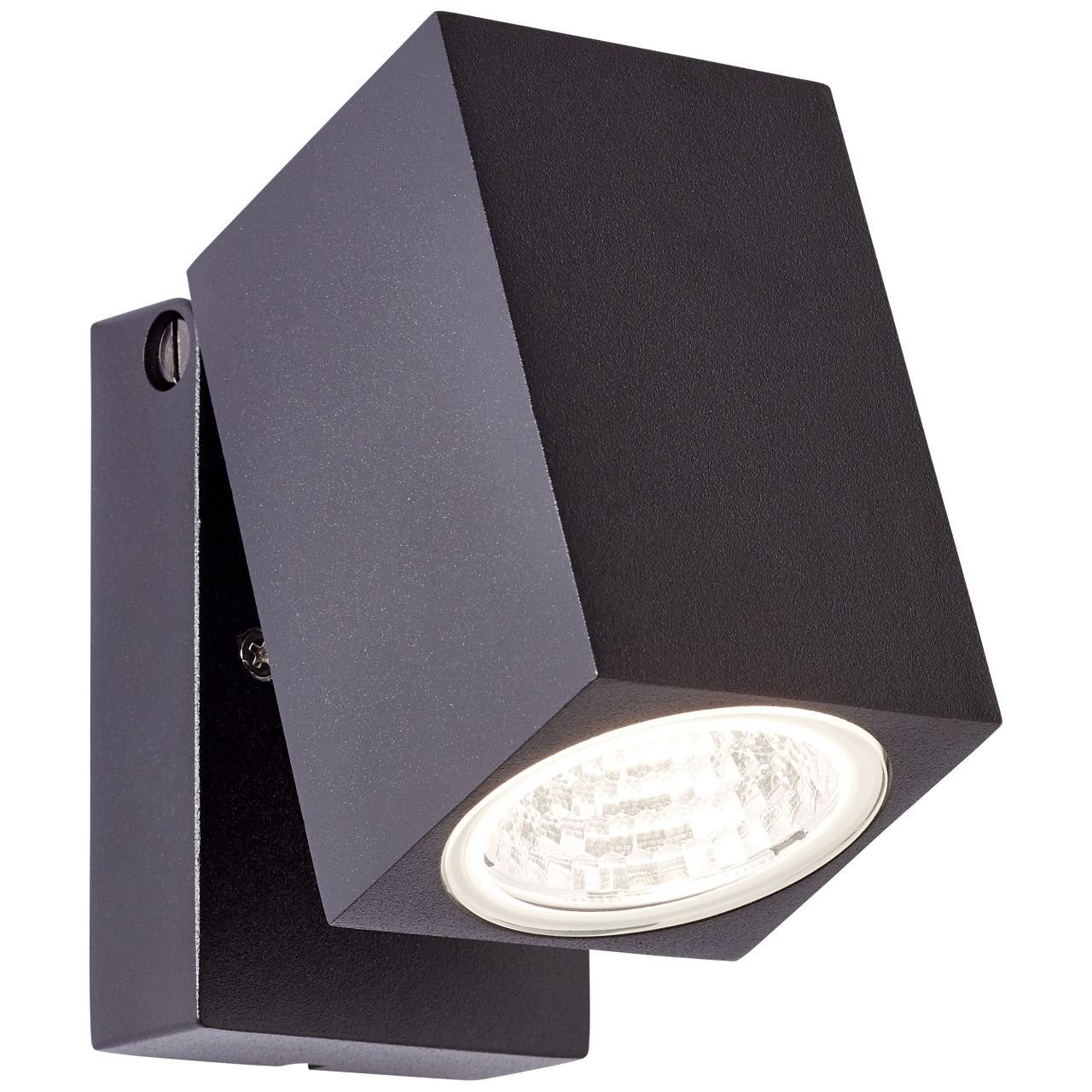schwarz LED 1x Brilliant Burk Außen-Wandleuchte integri Außenwandstrahler integriert, LED 6W LED Burk, LED