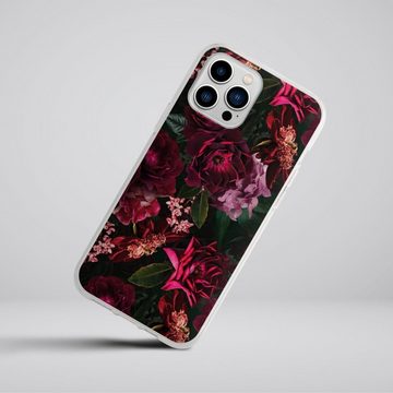 DeinDesign Handyhülle Rose Blumen Blume Dark Red and Pink Flowers, Apple iPhone 13 Pro Max Silikon Hülle Bumper Case Handy Schutzhülle