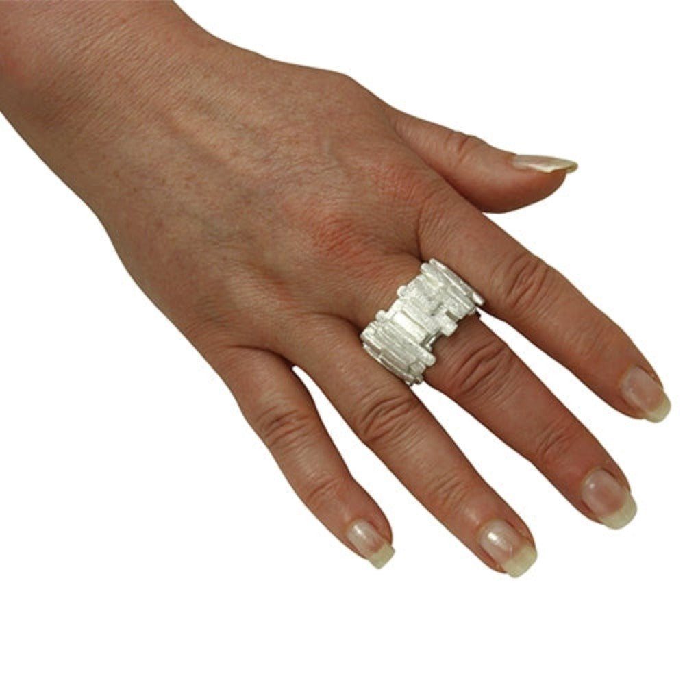 SKIELKA DESIGNSCHMUCK Silberring Ring Deutschland "Stäbchen" Silber 925) Goldschmiedearbeit aus Silber (1-tlg), (Sterling hochwertige