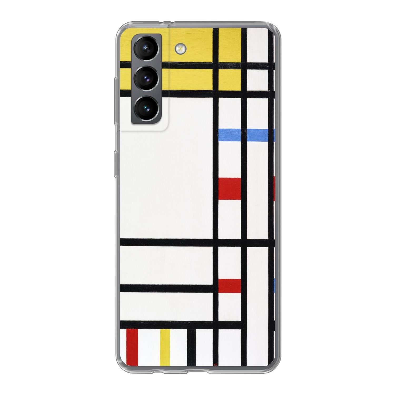 MuchoWow Handyhülle für Samsung Galaxy S21 Place De La Concorde - Piet Mondrian, Phone Case, Silikon, Schutzhülle Dünn