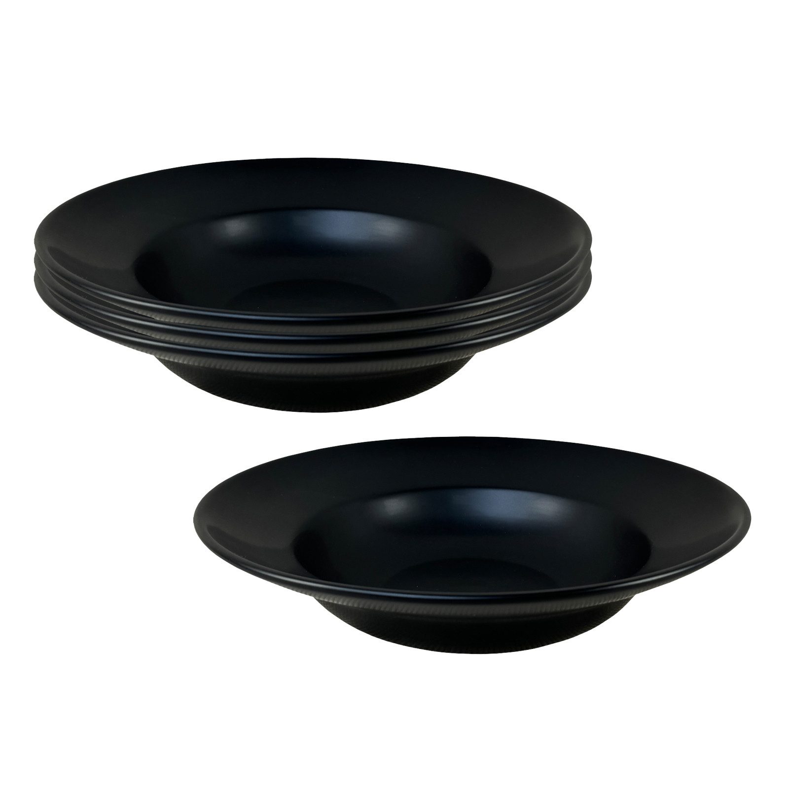 NTK-Collection Pastateller Pastateller Ø28 cm Schwarz Antonia, (4 St), Speiseteller tiefe Teller
