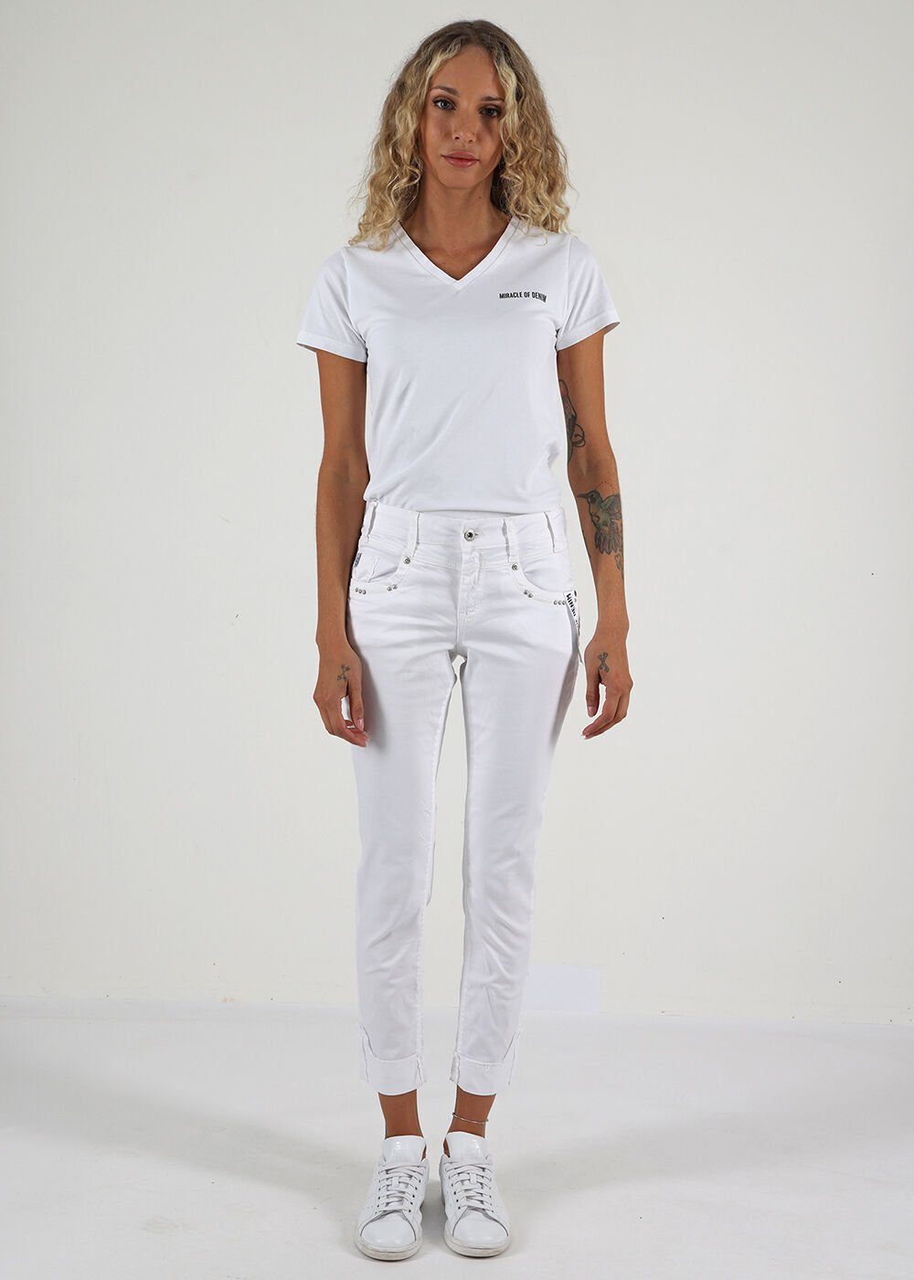 Miracle of Denim 5-Pocket-Jeans Rita Regular Fit mit hochwertiger Stoffqualität White