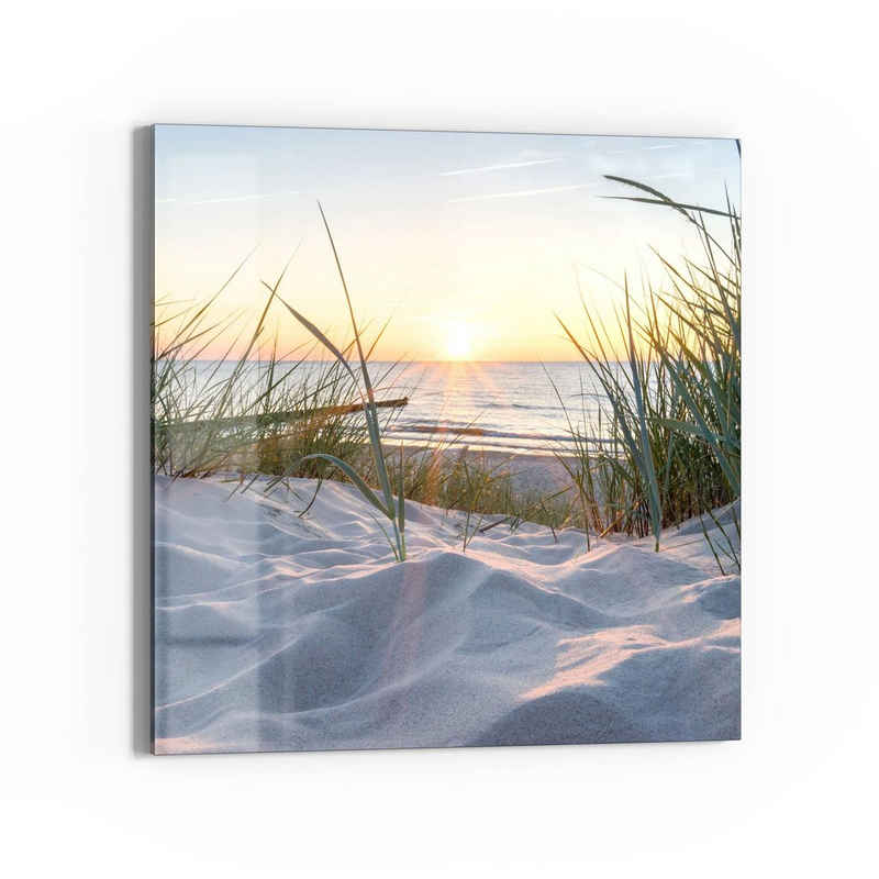 DEQORI Glasbild 'Ostsee Sonnenuntergang', 'Ostsee Sonnenuntergang', Glas Wandbild Bild schwebend modern