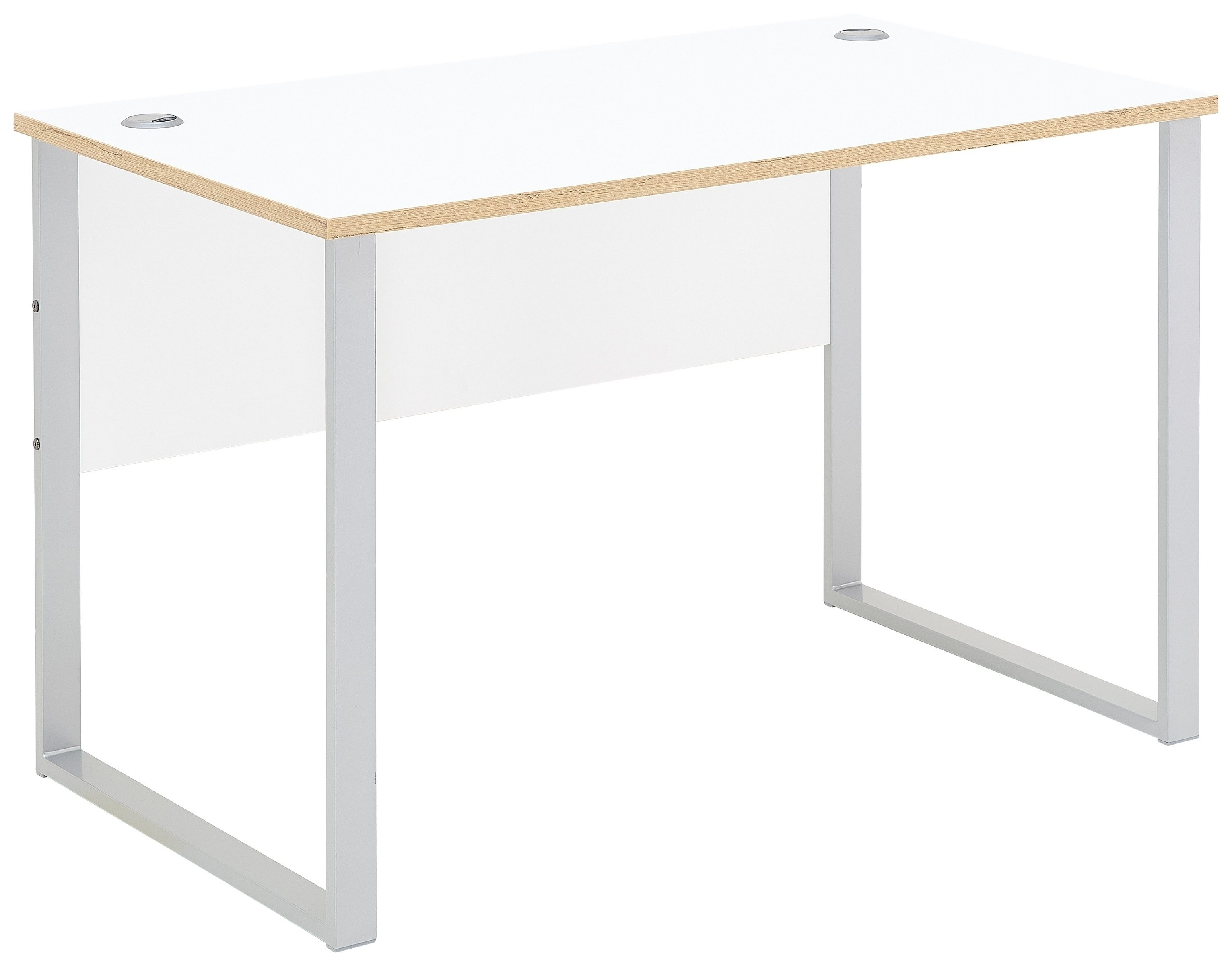 freiraum Schreibtisch Memphis, in Weiß / Artisan / silber - 120x77x73 (BxHxT)