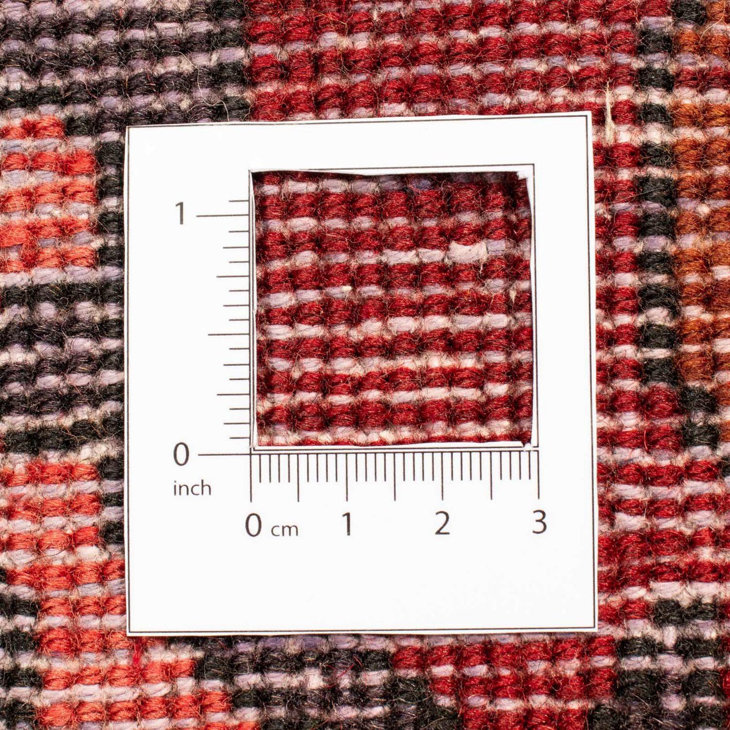 rechteckig, mit 302 Bachtiar Höhe: Zertifikat cm, 216 x Unikat morgenland, Medaillon mm, Rosso Wollteppich 10