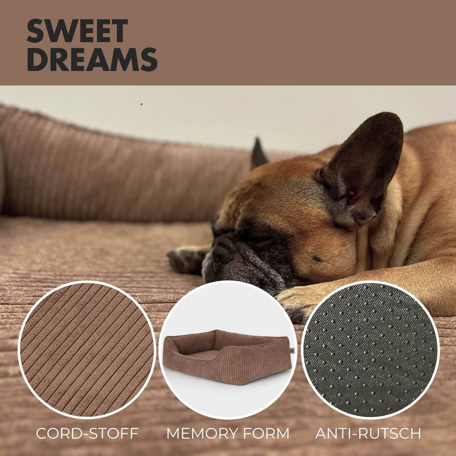 PAW WOW Hundekorb Hundebett ANTON Cord günstig online kaufen