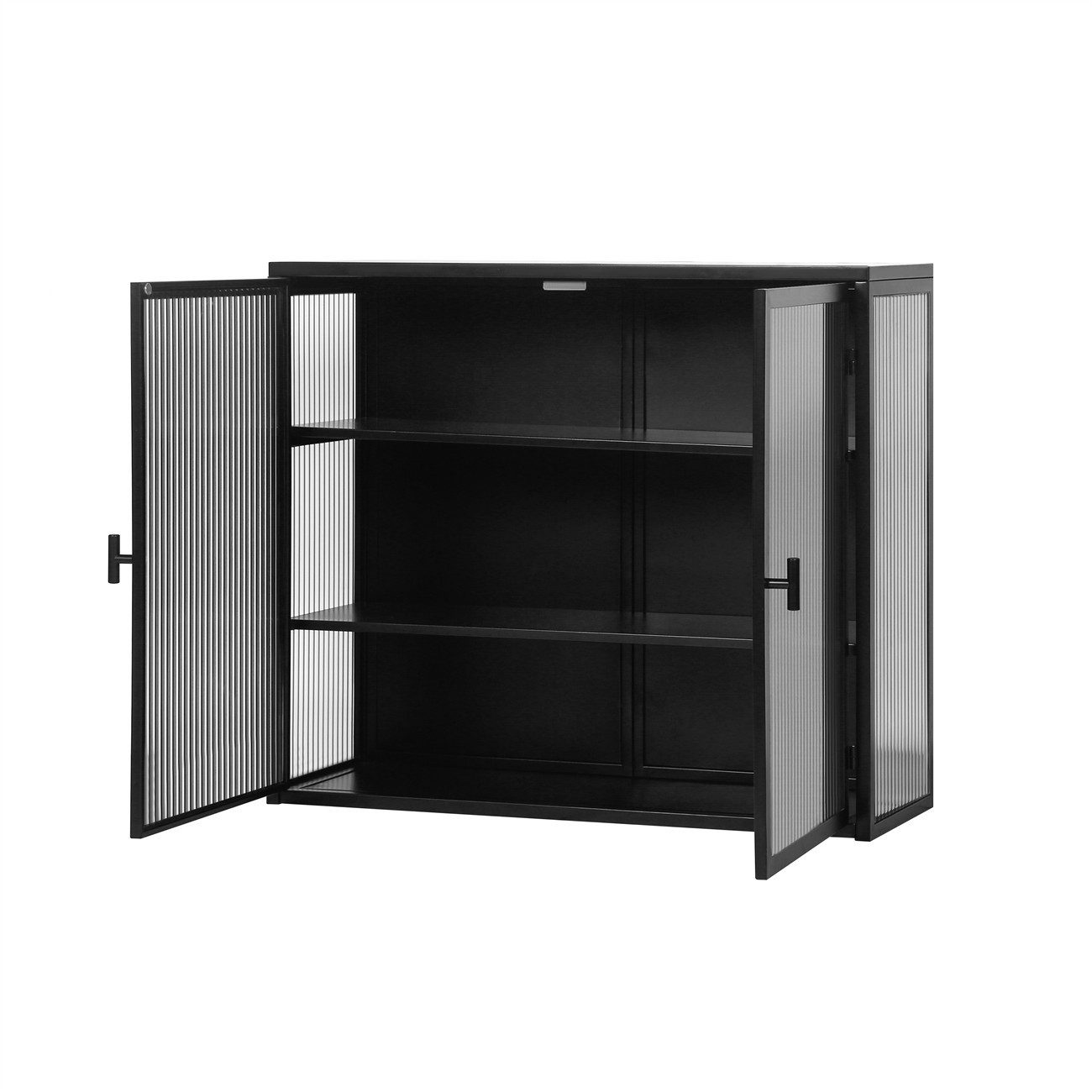 autolock Wandregal Moderner 2-türiger Wandschrank,Glastürenm mit günstig online kaufen