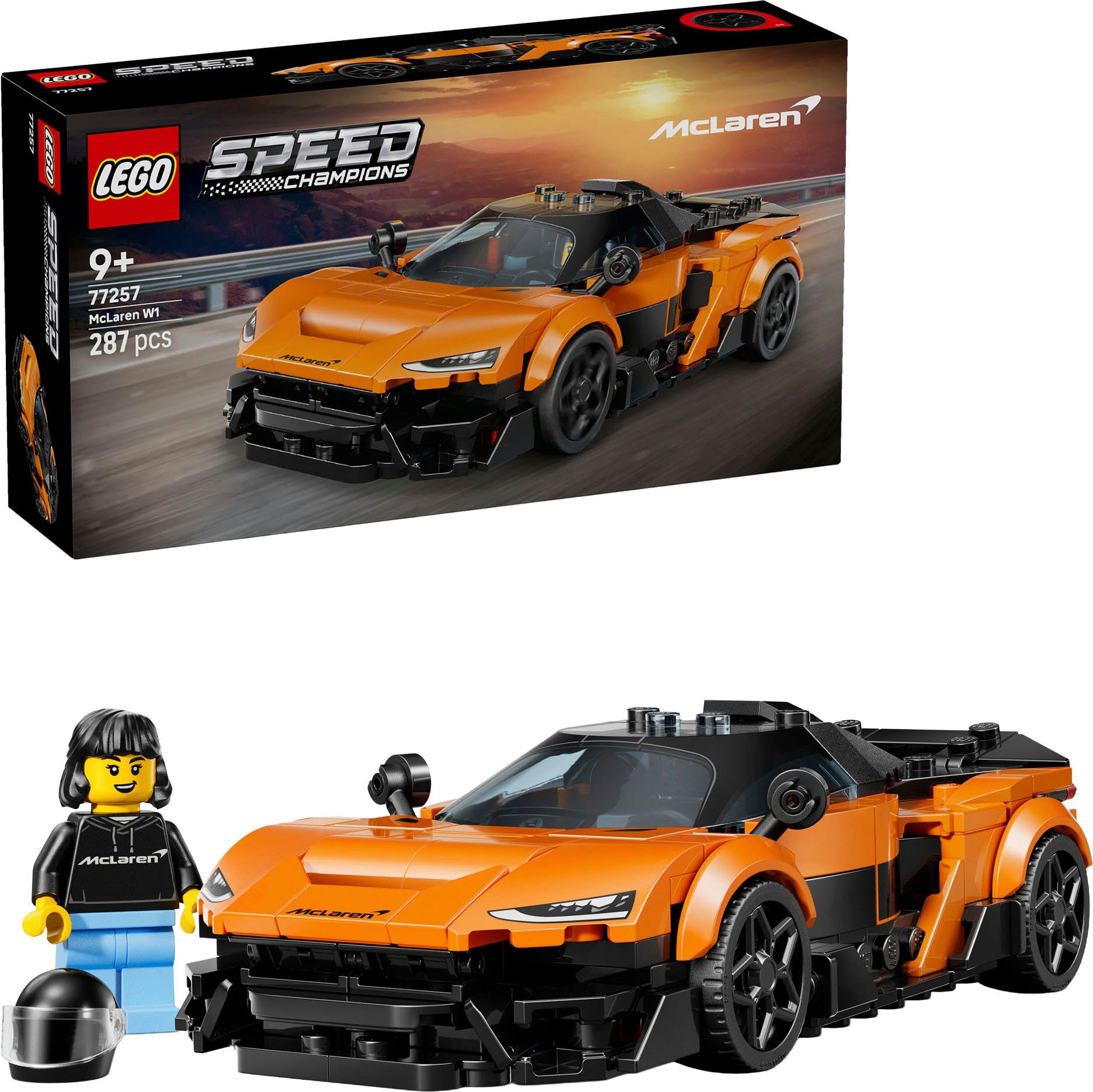 LEGO® McLaren W1 (77257), LEGO Speed Champions Konstruktionsspielsteine, (287 St), Made in Europe