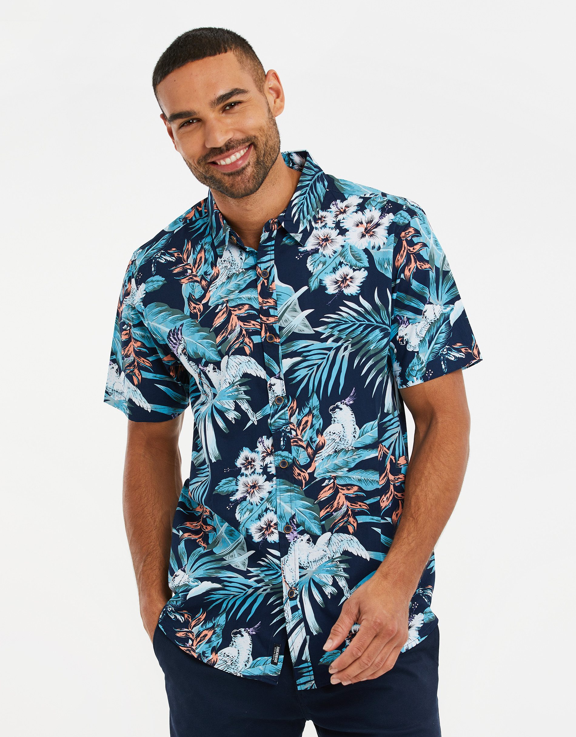 Threadbare Kurzarmhemd THBTropical (1-tlg) Hawaii Muster günstig online kaufen