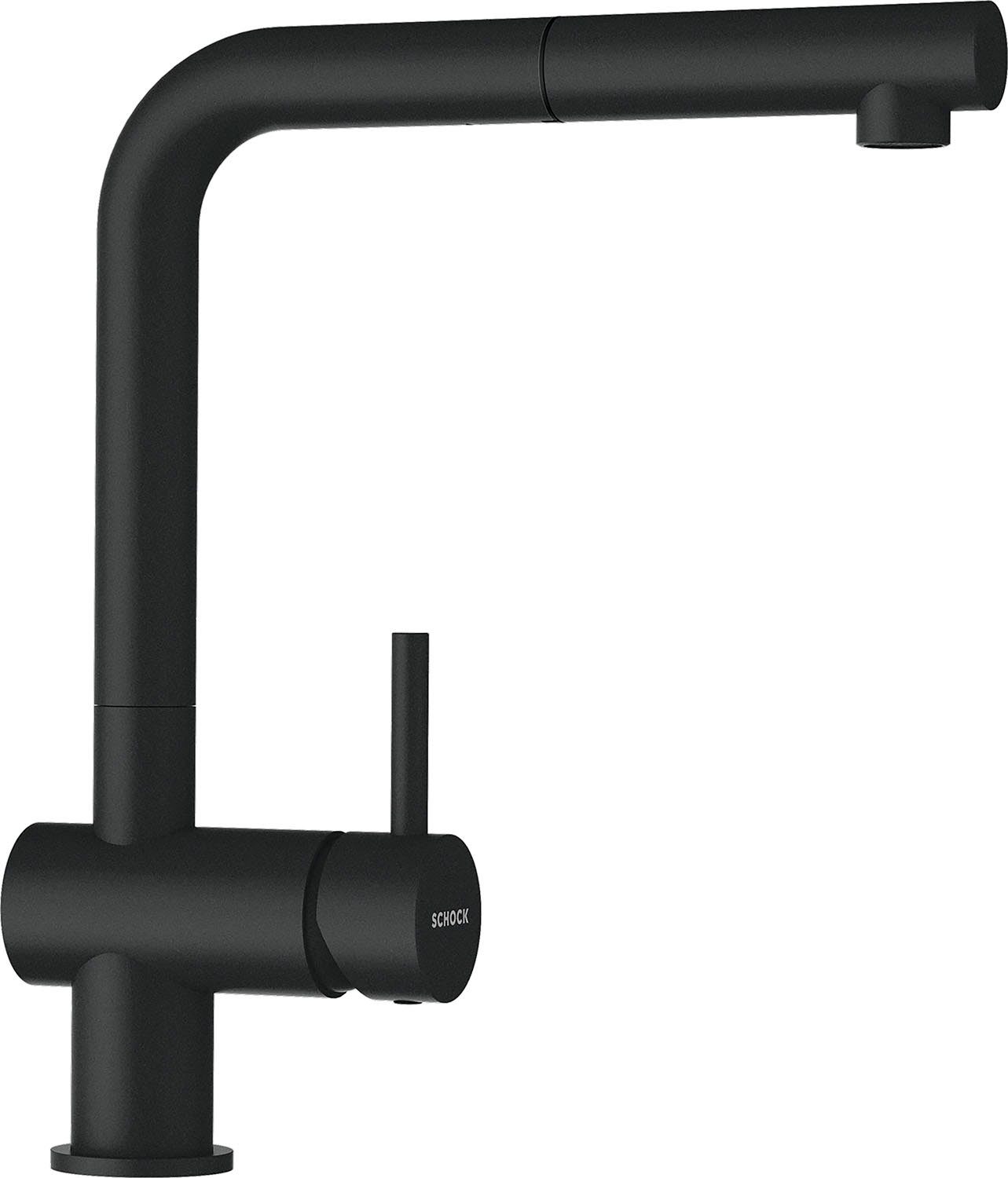 Schock Küchenarmatur EPOS SB ausziehbar, Rückflussverhinderer,Wasserspar-Perlator, Schwenkber. 180°