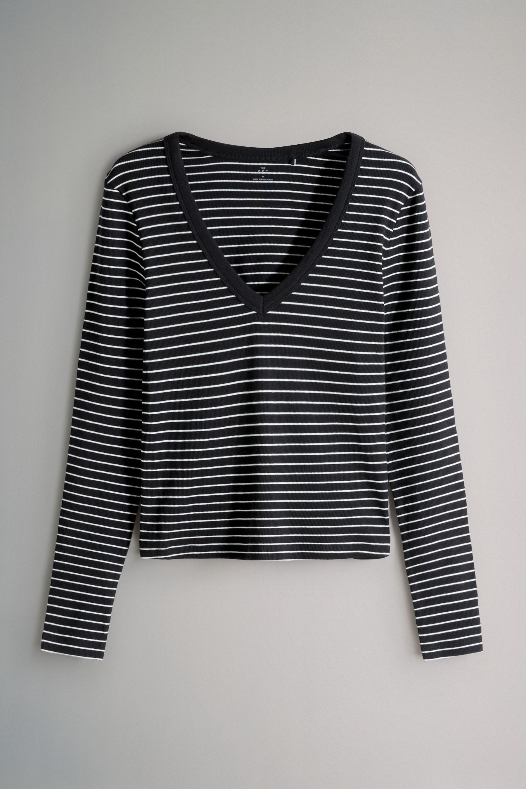 The Set Langarmshirt The Set Langarmshirts mit V-Ausschnitt, 4er-Pack (4-tl günstig online kaufen