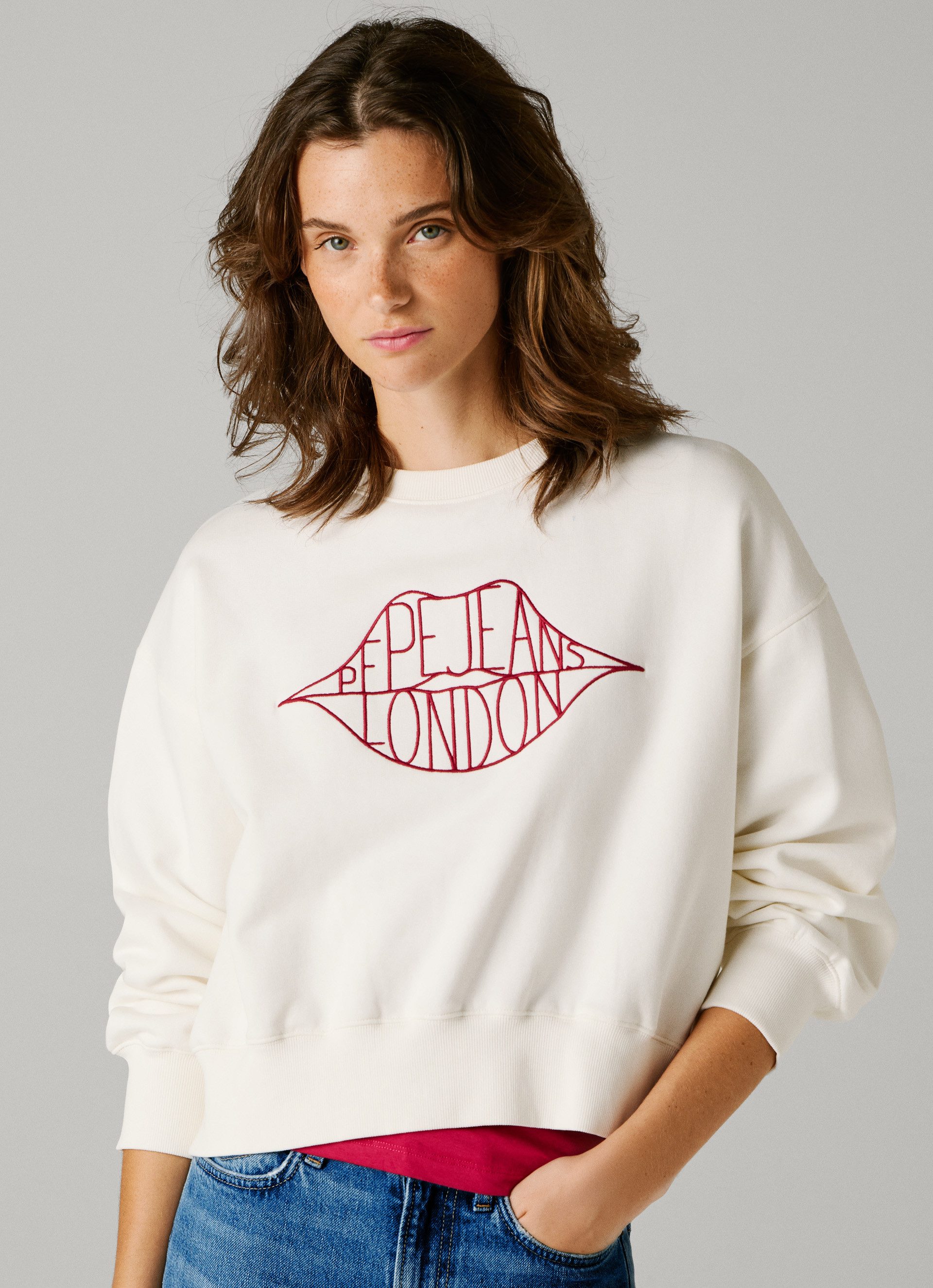 Pepe Jeans Sweatshirt BERNIS mit Rundhals, bestickt – Bild 2 von 5