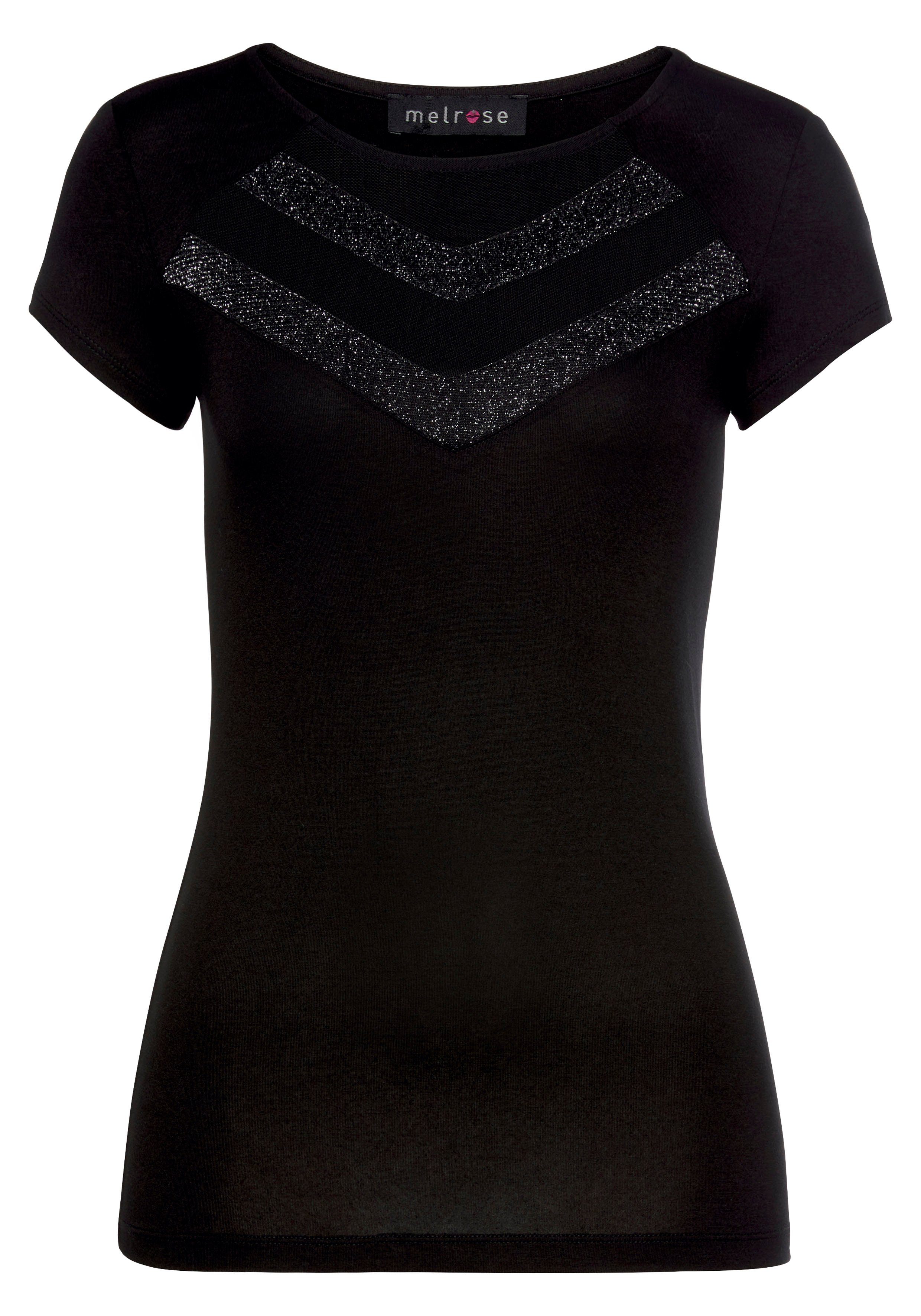 Melrose T-Shirt Kurzarm, sehr figurbetonte Passform, Rundhalsausschnitt. Reduzierter Preis € 20,99. Unverbindliche Preisempfehlung € 29,99, (€ 20,99 pro 1 Stk)