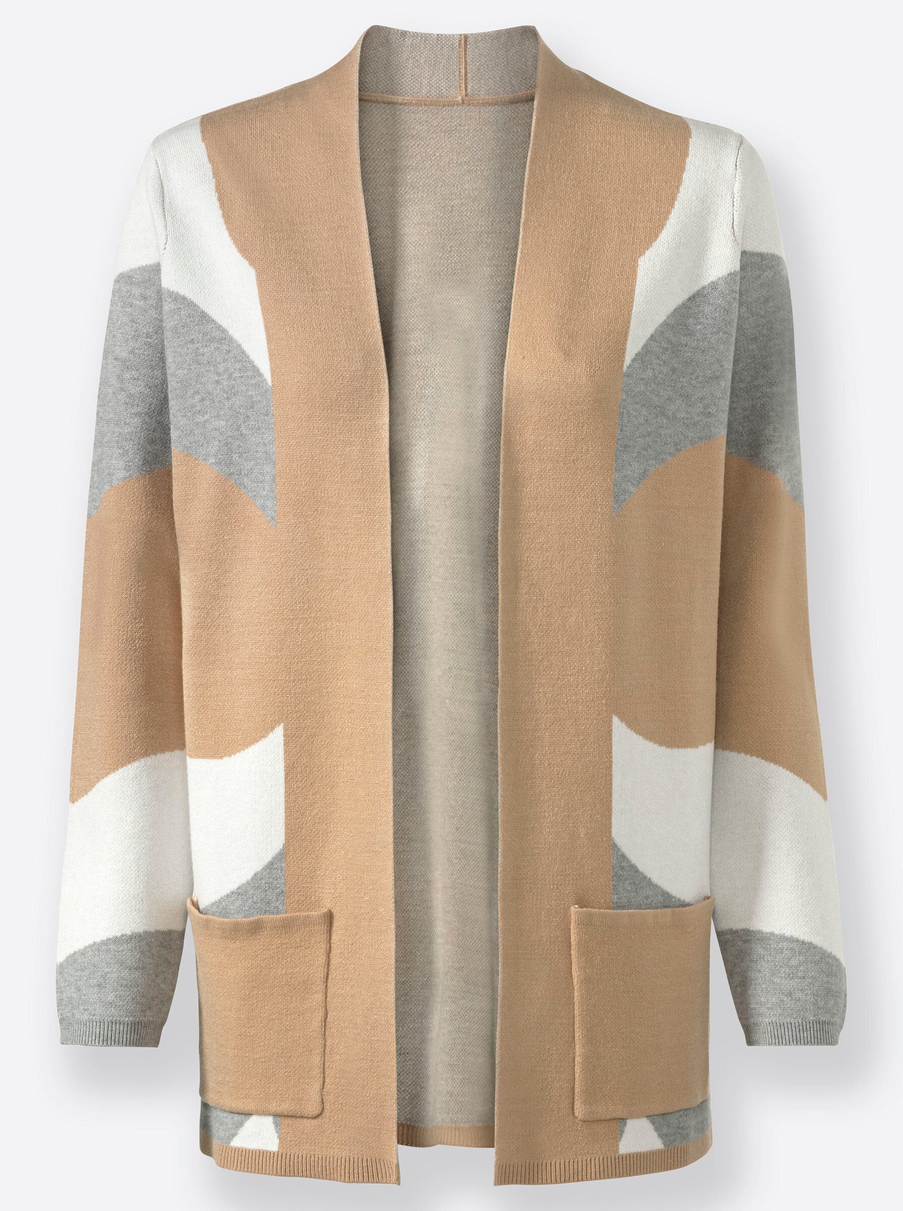Strickjacke Strickjacke Langarm Jacquard