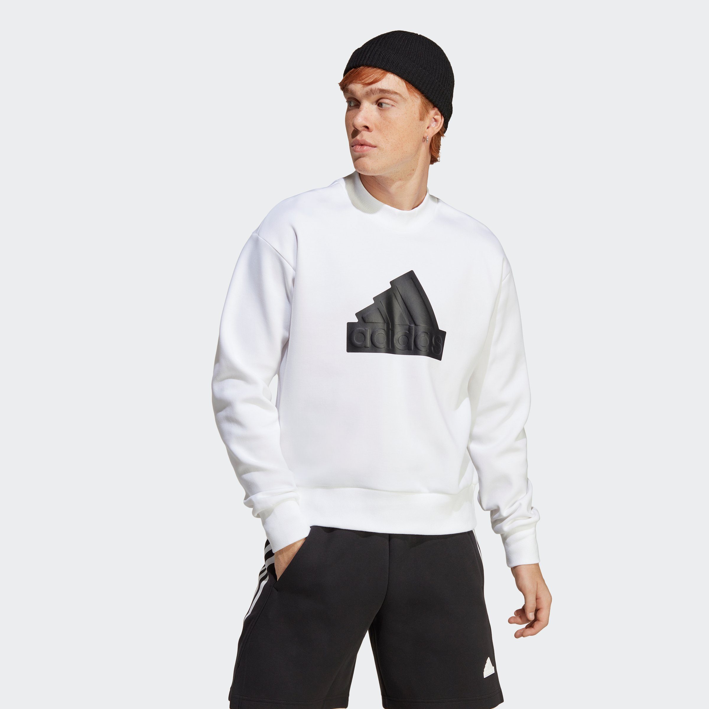 adidas SPORT / White OF ICONS BADGE FUTURE Sportswear Sweatshirt Black