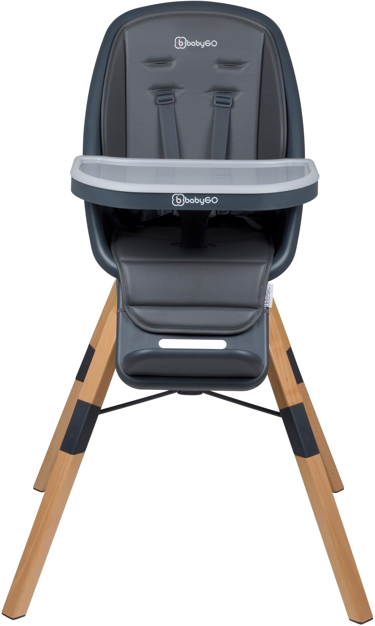 grau, drehbar Hochstuhl BabyGo um 360Â° Carou, Sitz