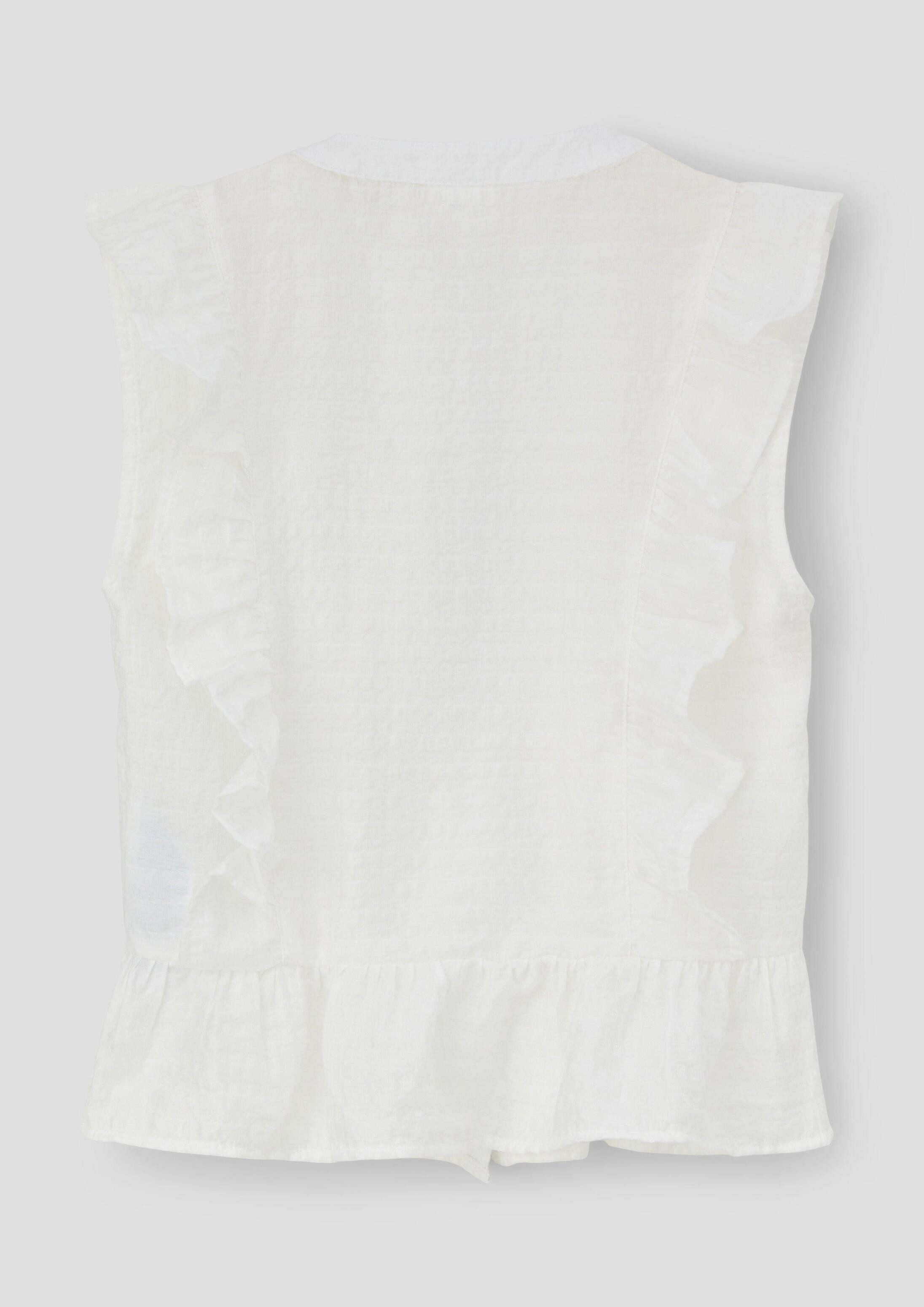 s.Oliver Blusentop Bluse Volantbluse aus Viskosemix