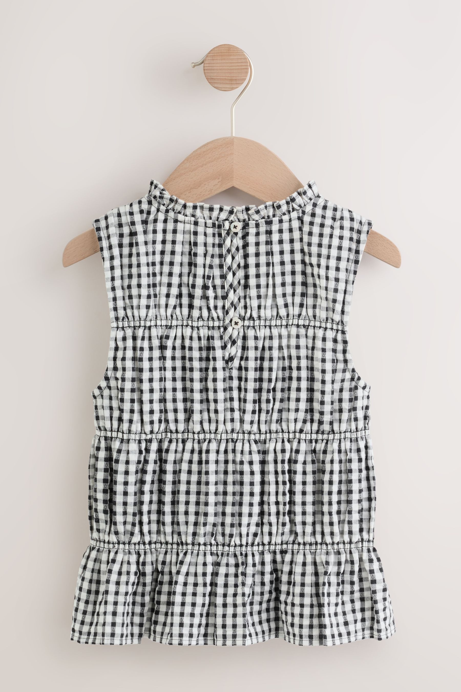 Next Rüschenbluse Gesmokte ärmellose Bluse (1-tlg)