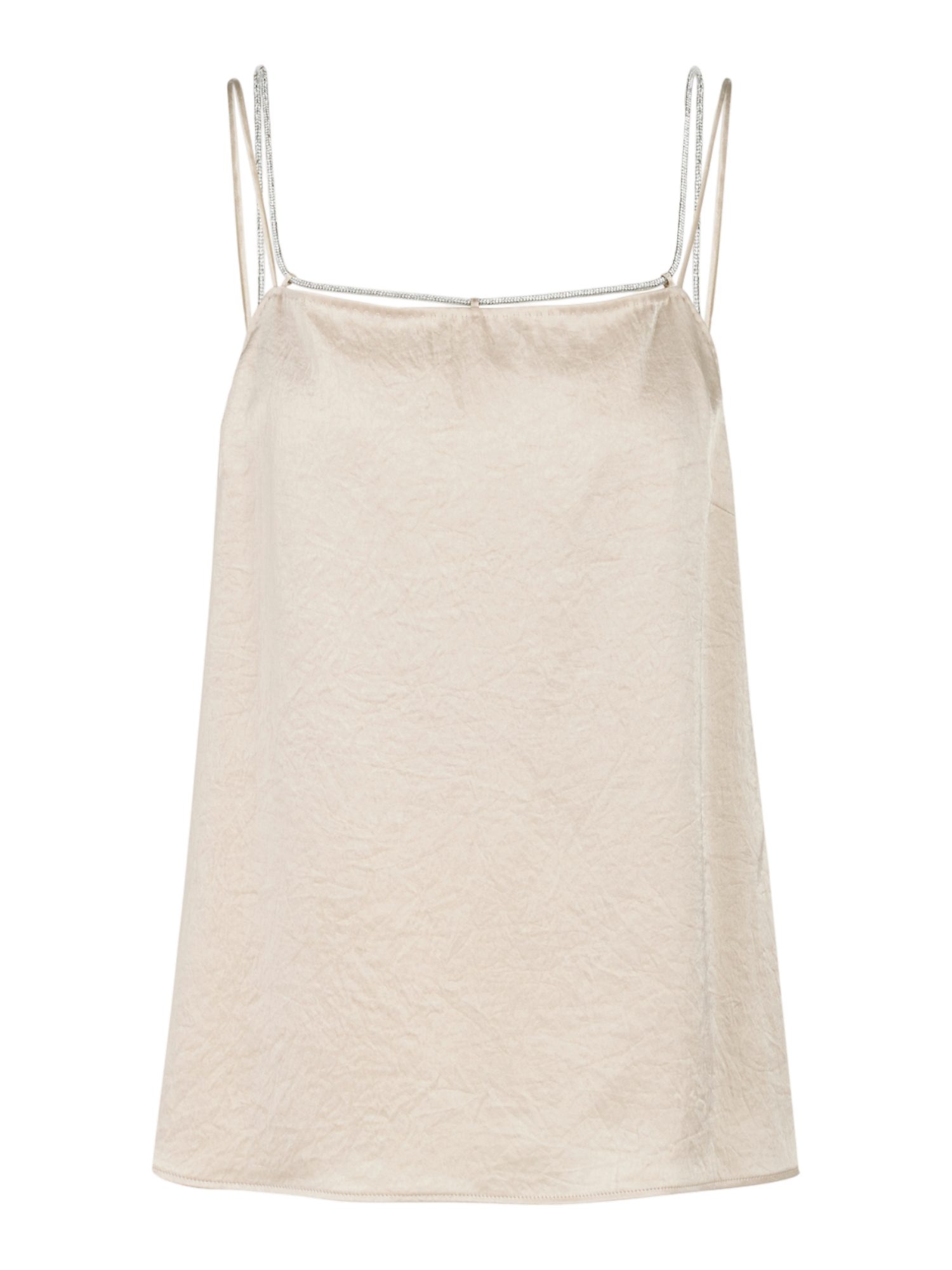 Marc Cain Tanktop YC.1 - B - Noble Neutrals natur,Casual,Triacetat,Unifarben,Carmenausschnitt,Ärmellos,Weit