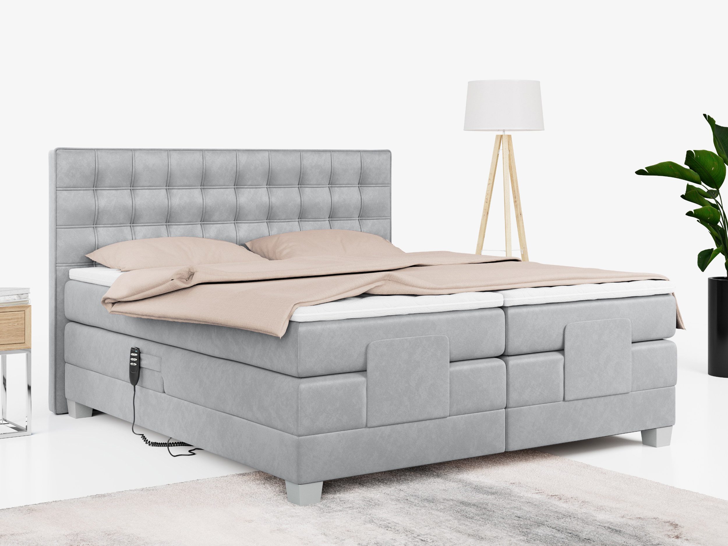 MKS MÖBEL Boxspringbett ELECTRO, Elektrisch verstellbare, Doppelbett