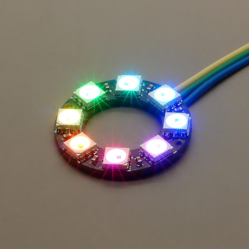 LED-Streifen NeoPixel Ring mit 8 WS2812 5050 RGB LEDs