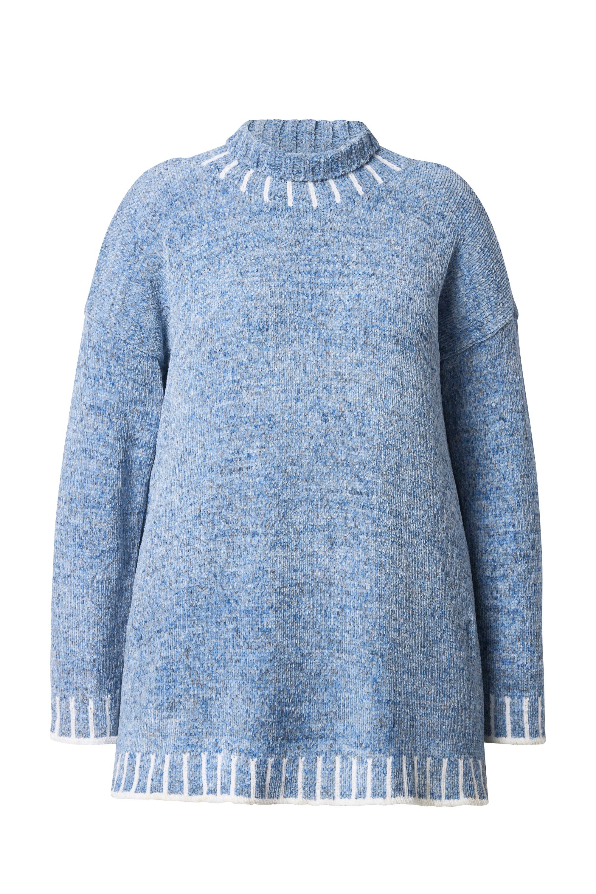 Ulla Popken Rollkragenpullover Pullover Chenille Oversized Stehkragen Langa günstig online kaufen