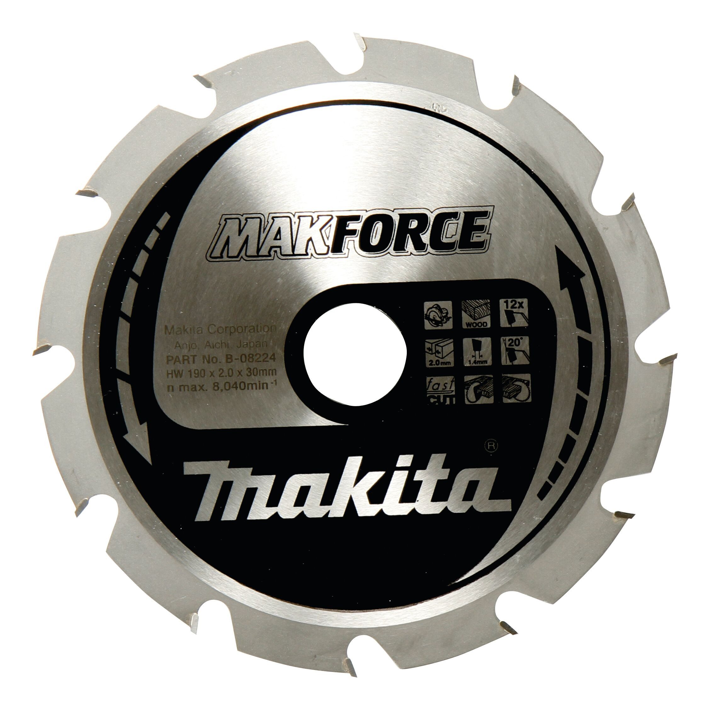 Makita Kreissägeblatt, MAKFORCE 270/30 mm, 24 Zähne, 1,8 mm, Holz