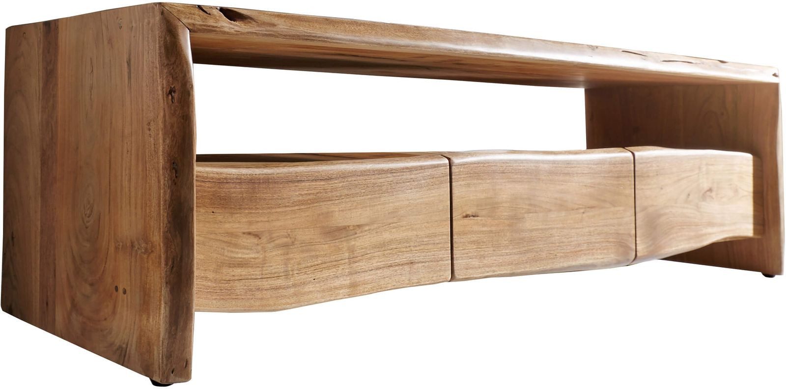 DELIFE Lowboard Live-Edge, Akazie Natur 145 günstig online kaufen
