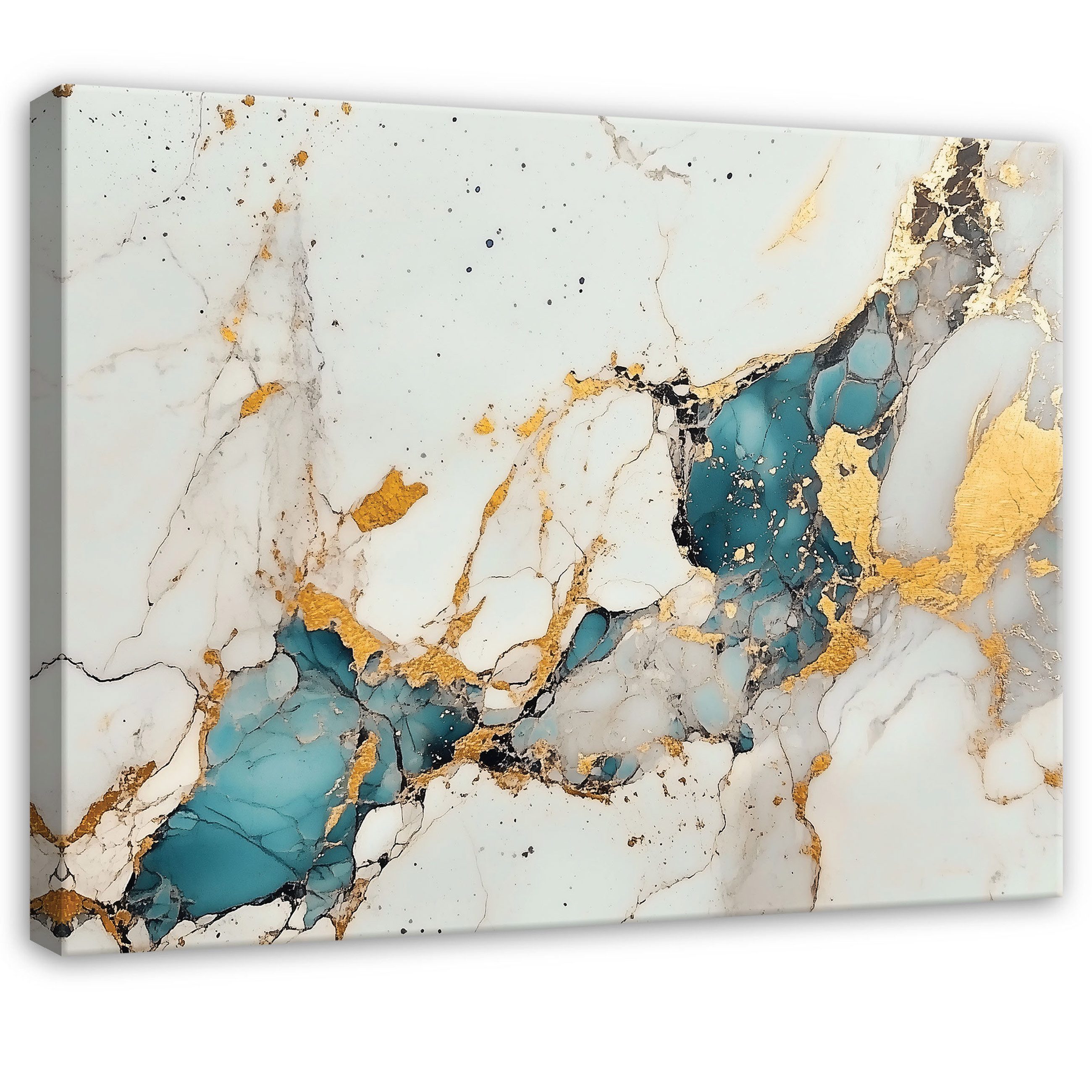 Wallarena Leinwandbild Abstrakt Marmor Grau Leinwand Bilder Wandbild XXL De günstig online kaufen