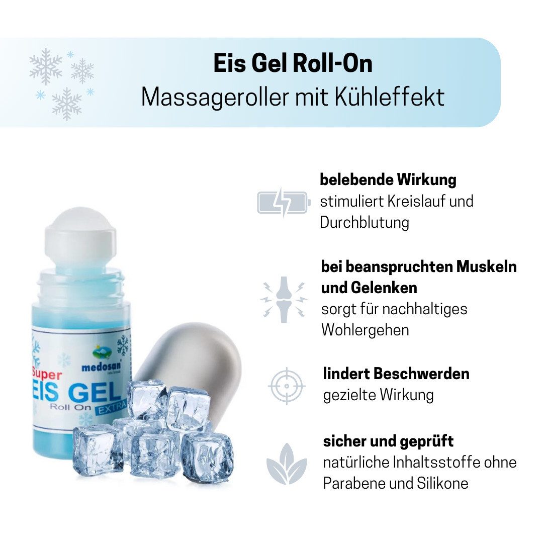 Medosan Körperpflegemittel Eis Gel Roll-On, Soforthilfe, belebt und aktiviert nach körperlicher Belastung