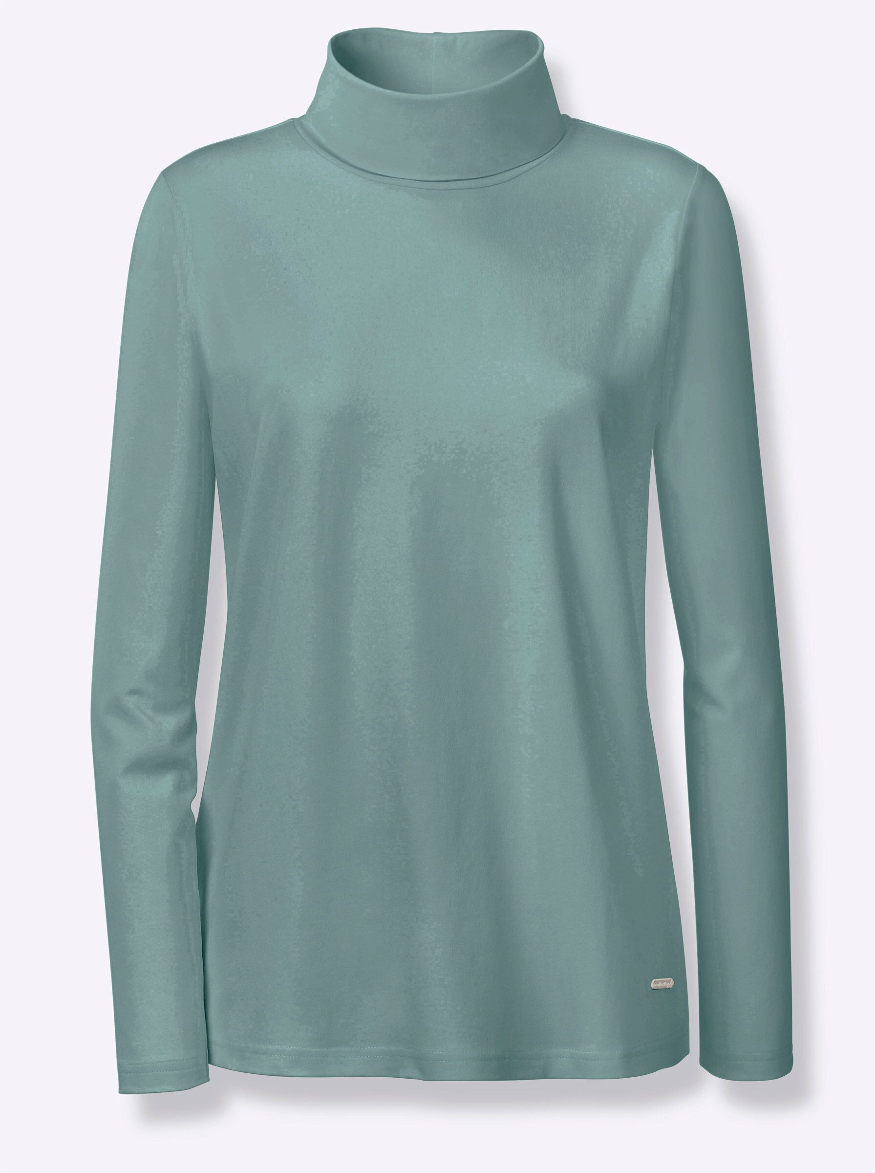 T-Shirt Rollkragen-Shirt Langarm