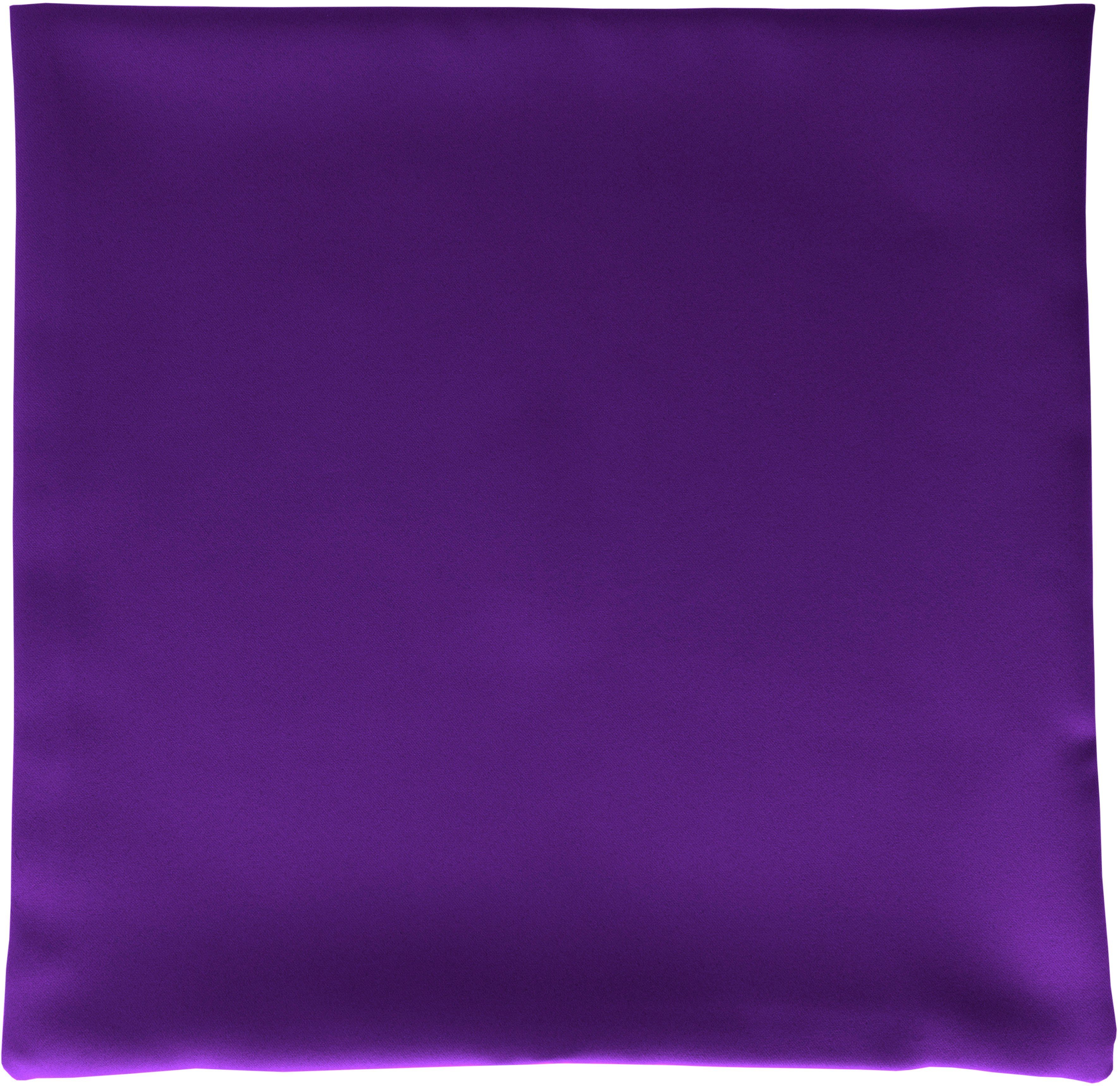 unifarben Dekokissen violett Füllung, 2 Kissenhülle Leon, Stück, Reißverschluss, VHG ohne