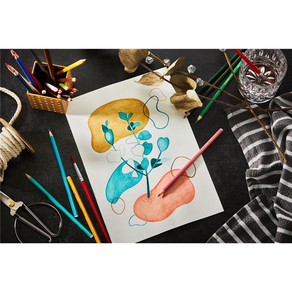 STABILO Aquarellstifte aquacolor - ARTY, - 36er Metalletui - mit 36 verschiedenen Farben